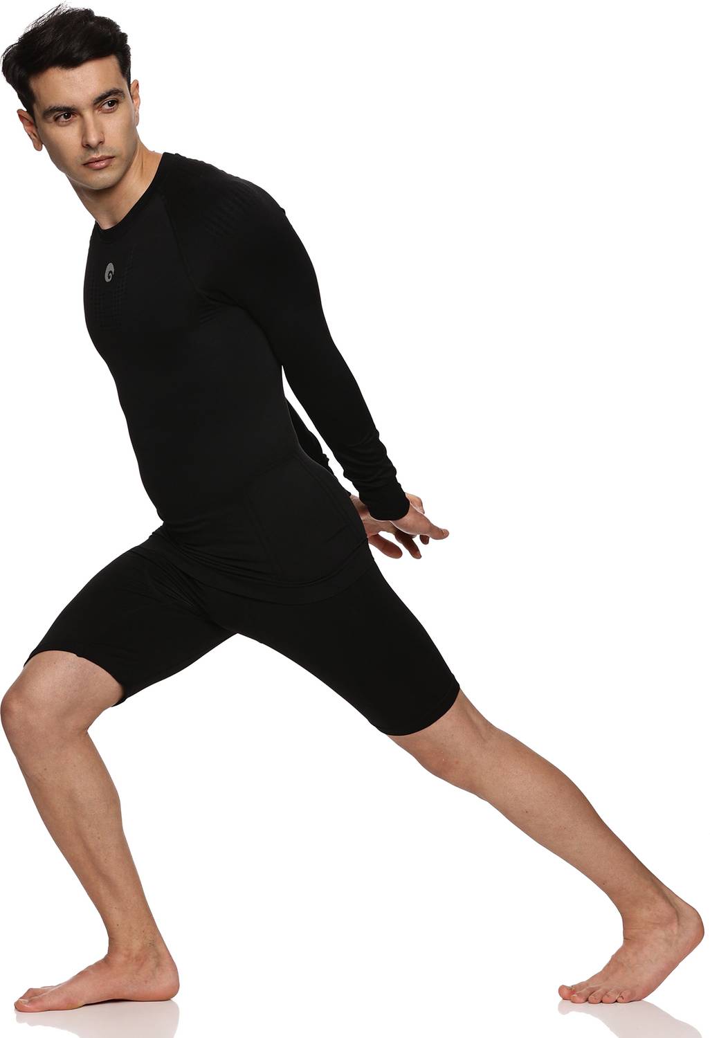 omtex Men Black Compression Shorts - Image 5