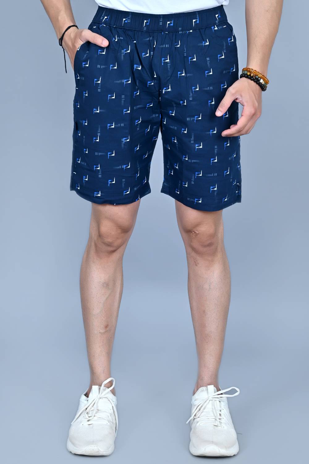 Cargo Sports Printed Men Blue Bermuda Shorts