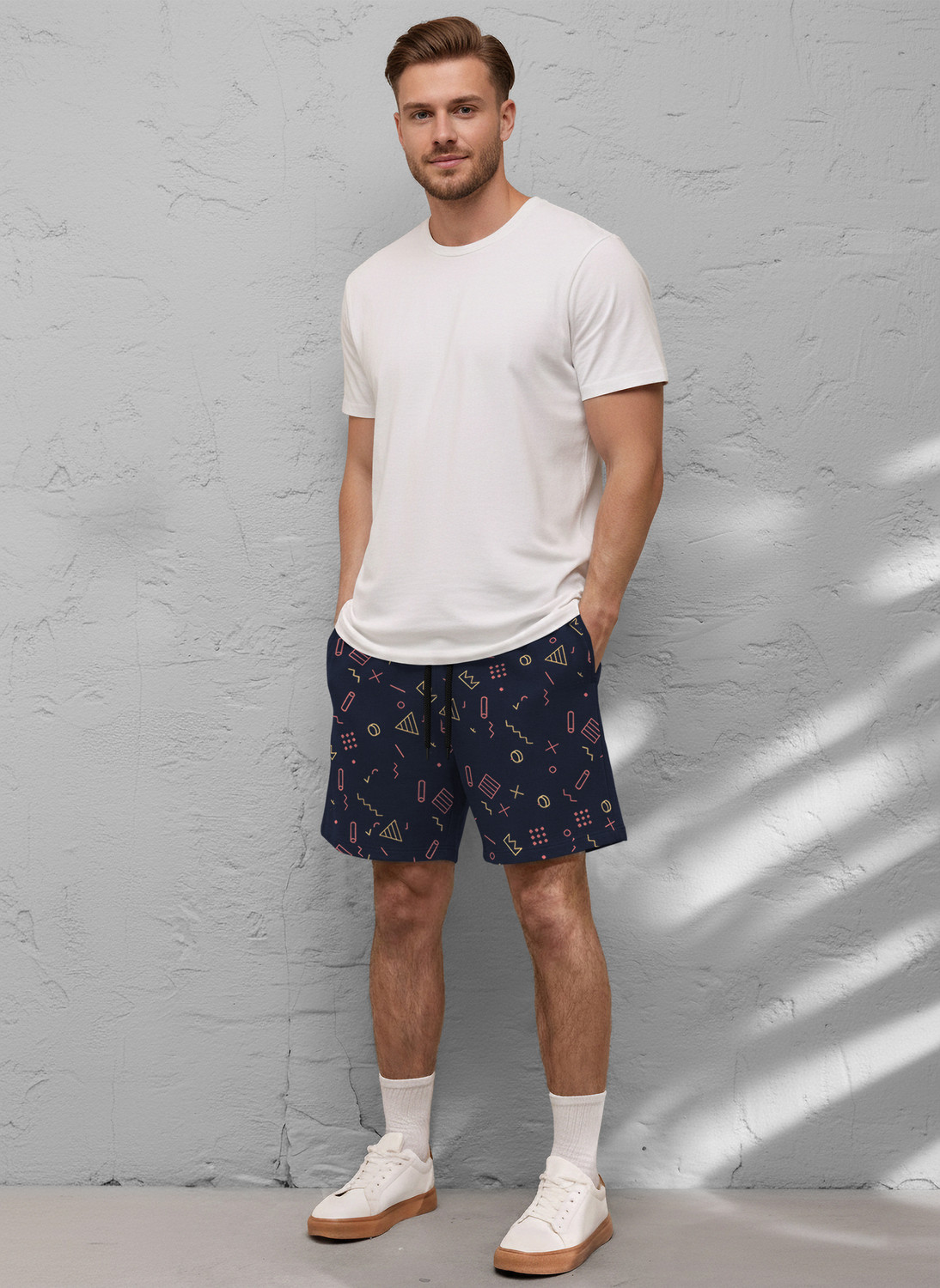 Image of TRIPR Printed Men Blue Regular Shorts