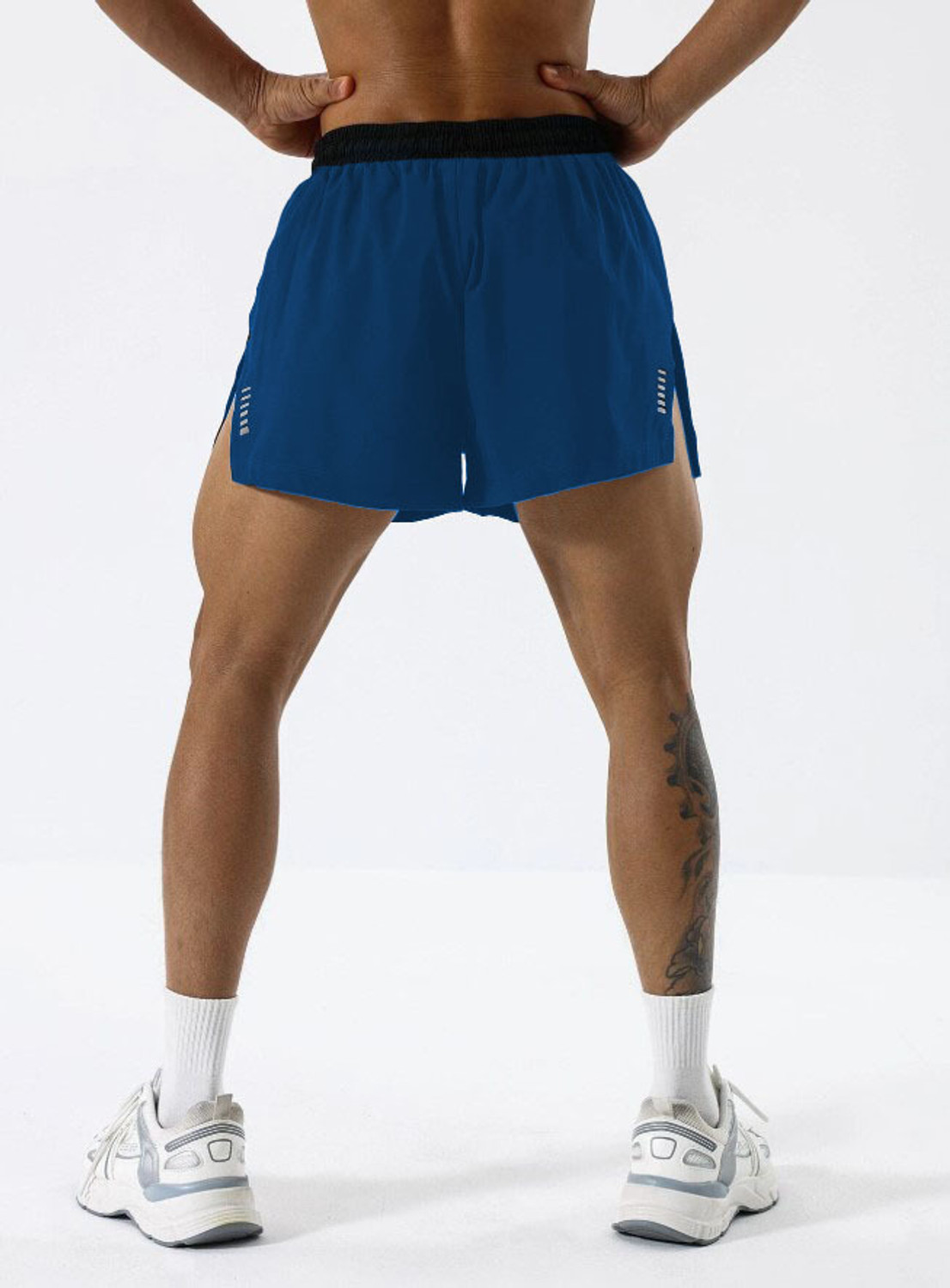 Image of CULISH Solid Men Blue Gym Shorts