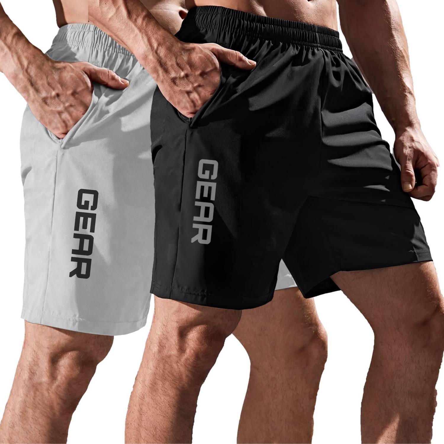 3colors Printed Men Grey, Black Gym Shorts