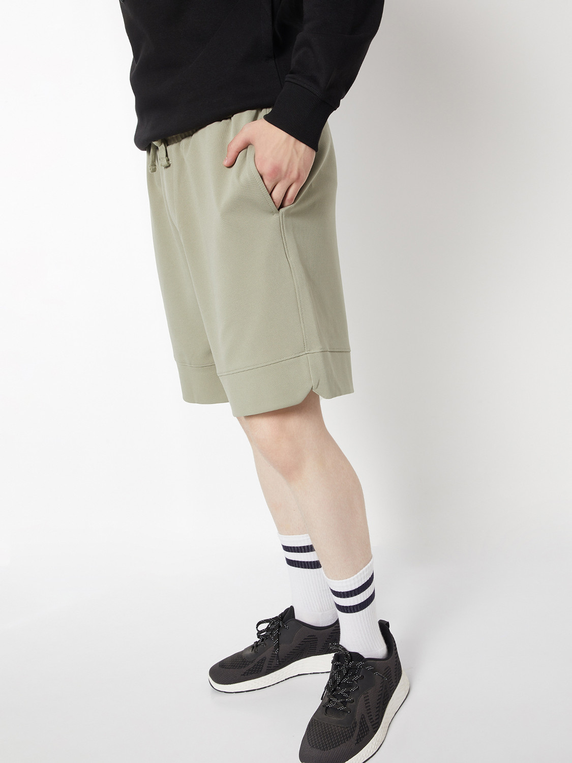 Image of MAX Solid Men Grey Sports Shorts