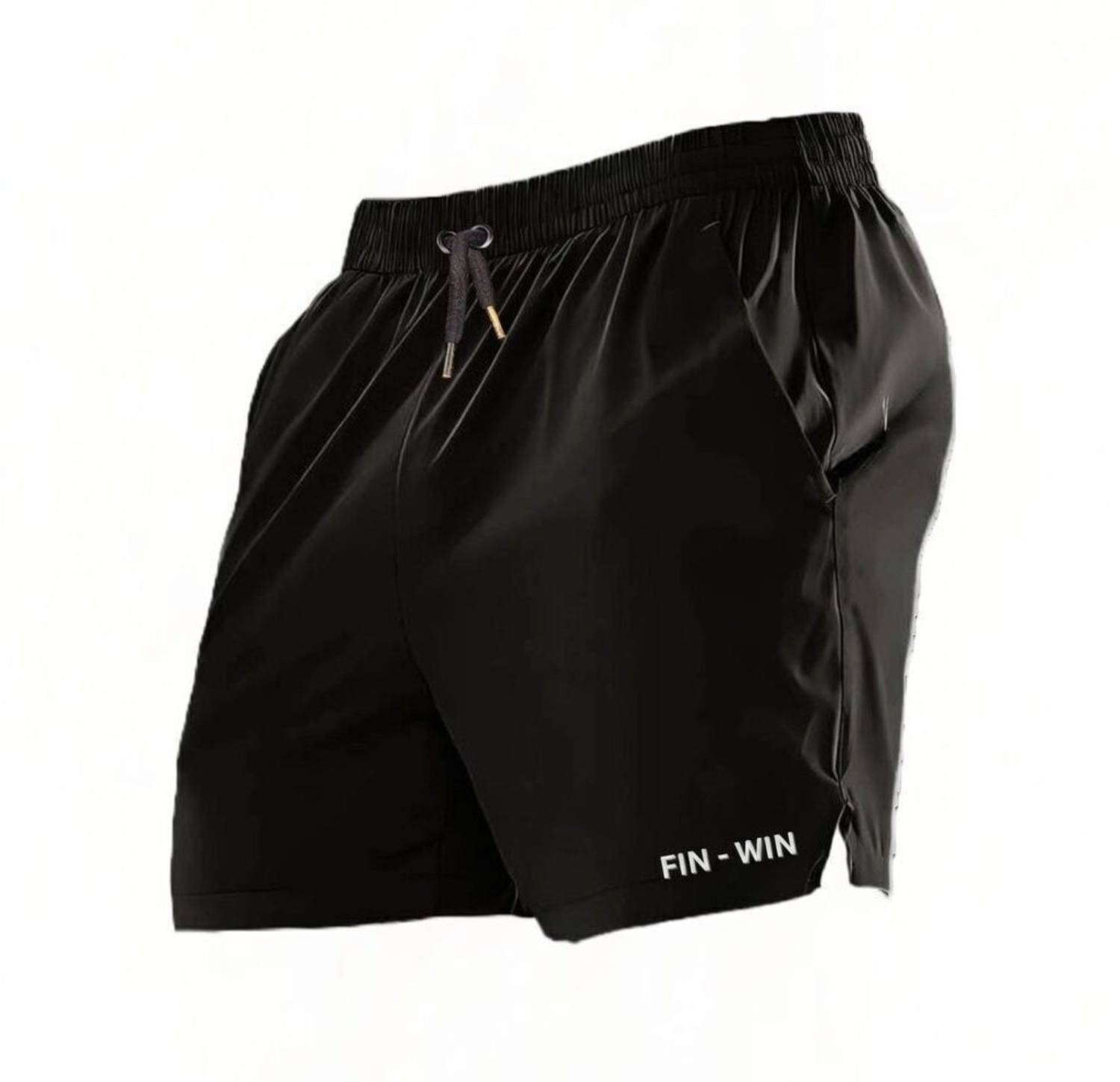 FINWIN Black Men Running Shorts - Image 1