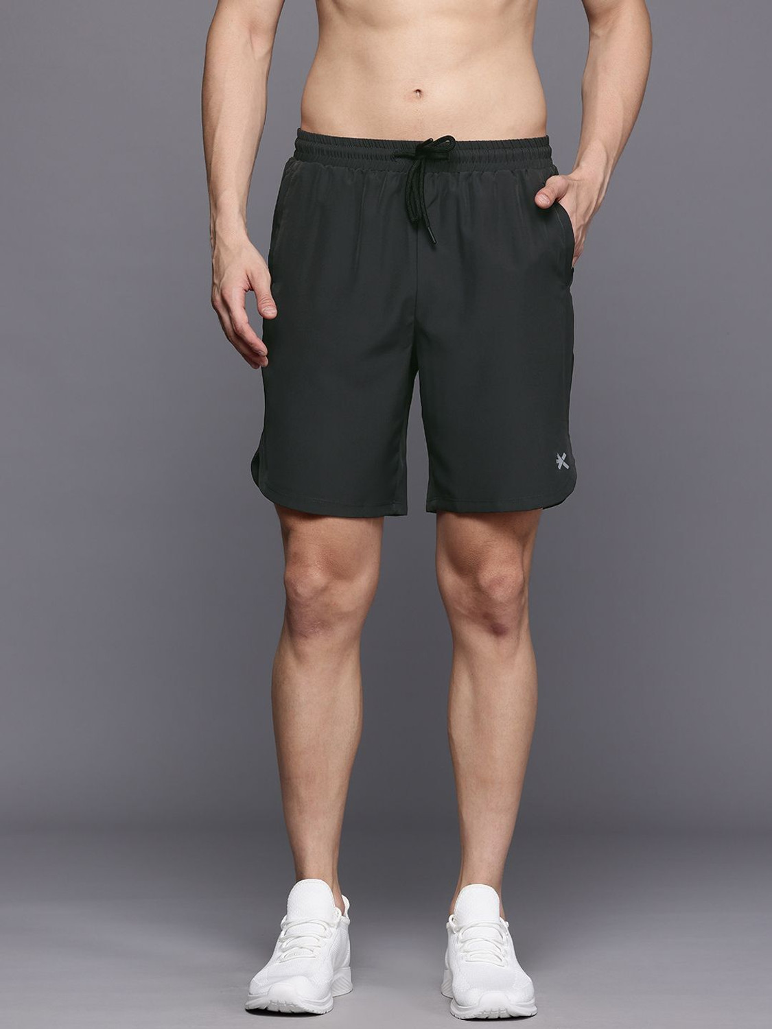 Image of HRX by Hrithik Roshan Solid Men Black Casual Shorts