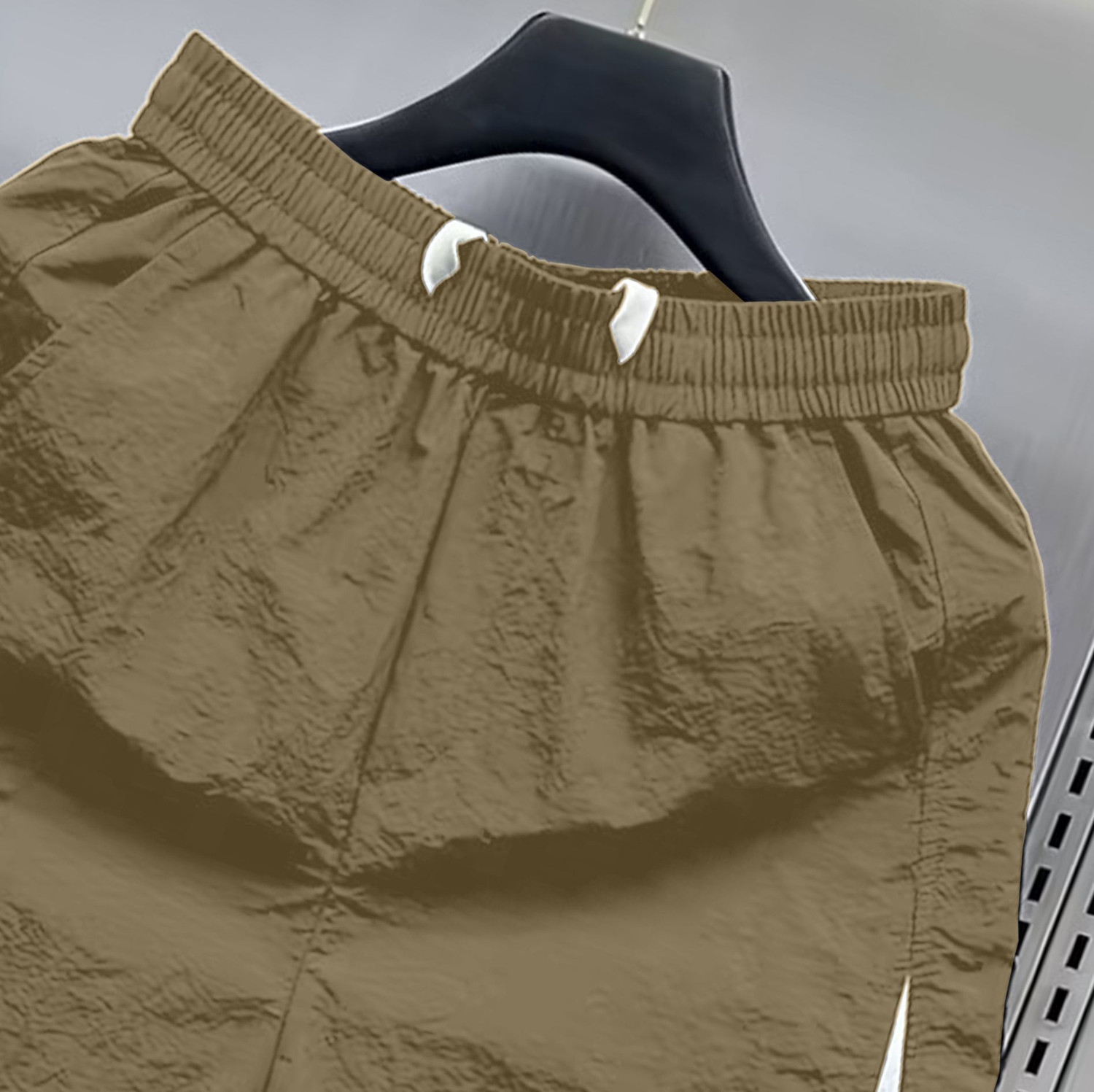 Image of TREND BISTASH COLLECTION Color Block Men Beige Regular Shorts