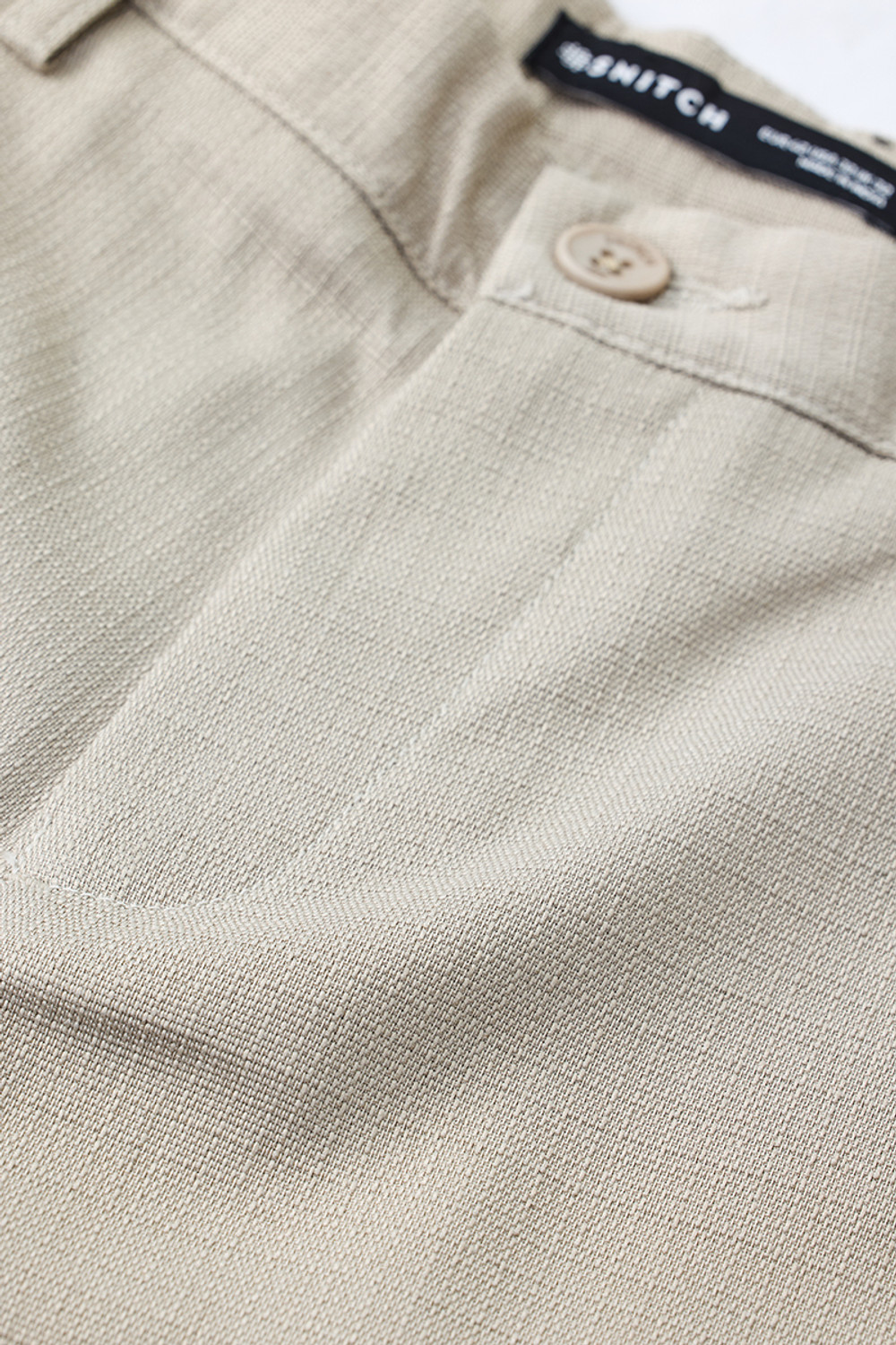 Image of Snitch Solid Men Beige Casual Shorts