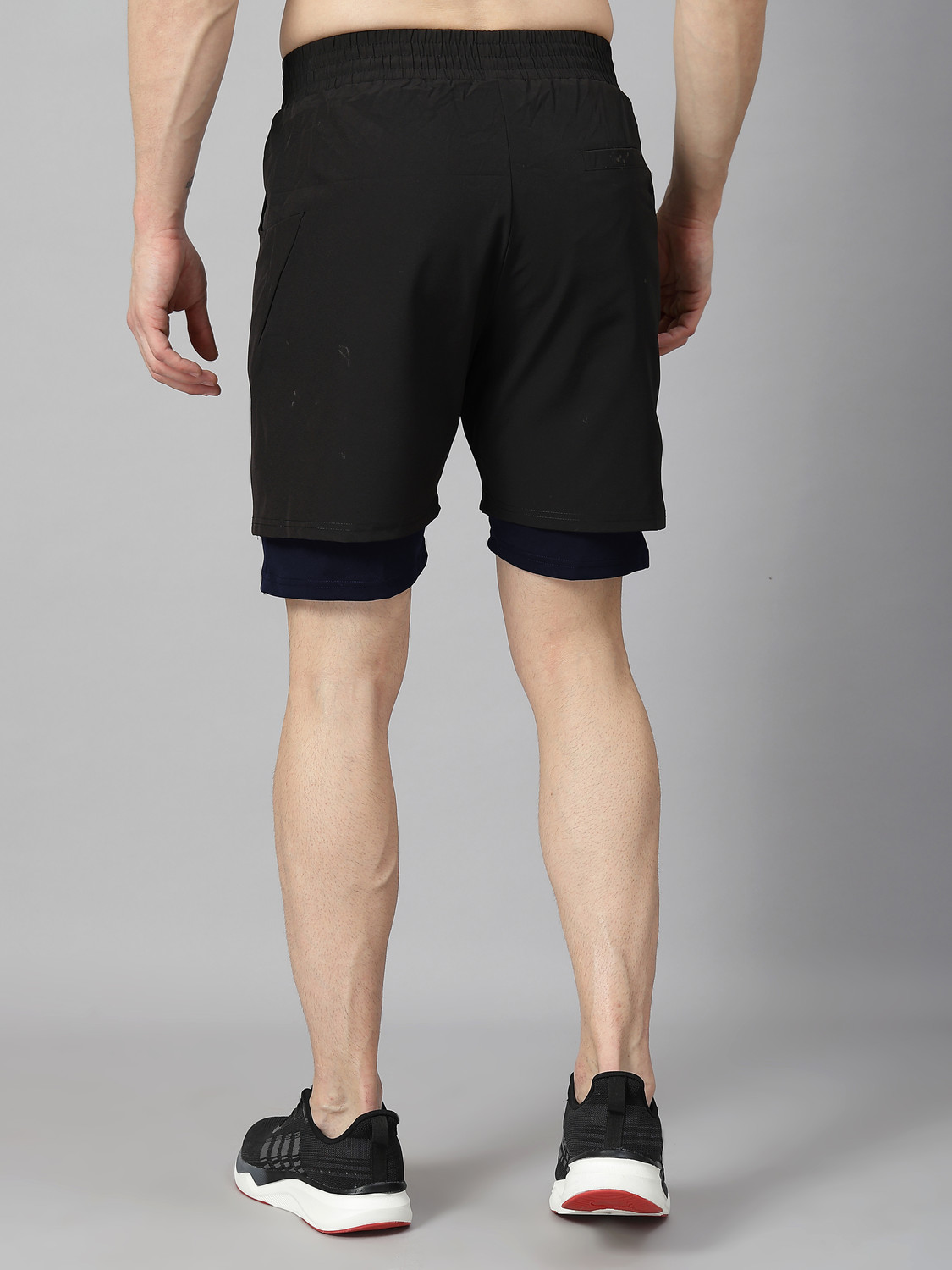 Image of HRX by Hrithik Roshan Solid Men Black, Blue Basic Shorts