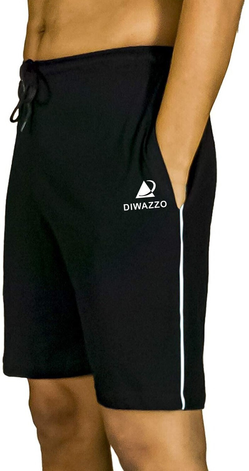 Image of Diwazzo Printed Men Grey, Black, Silver Regular Shorts