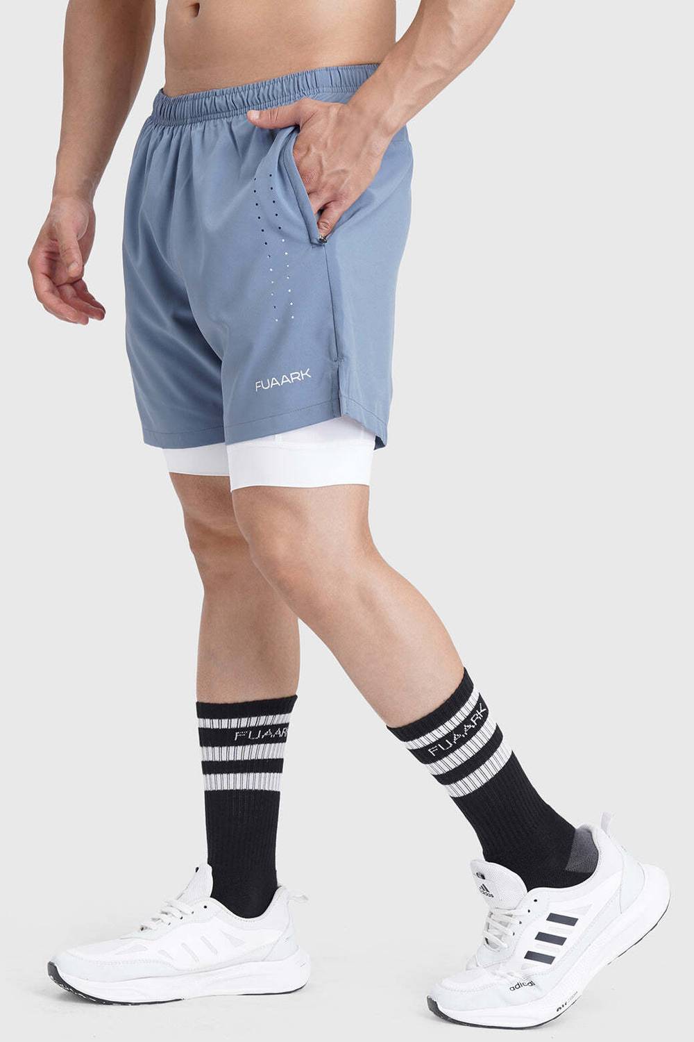 FuaarK Solid Men Grey Running Shorts