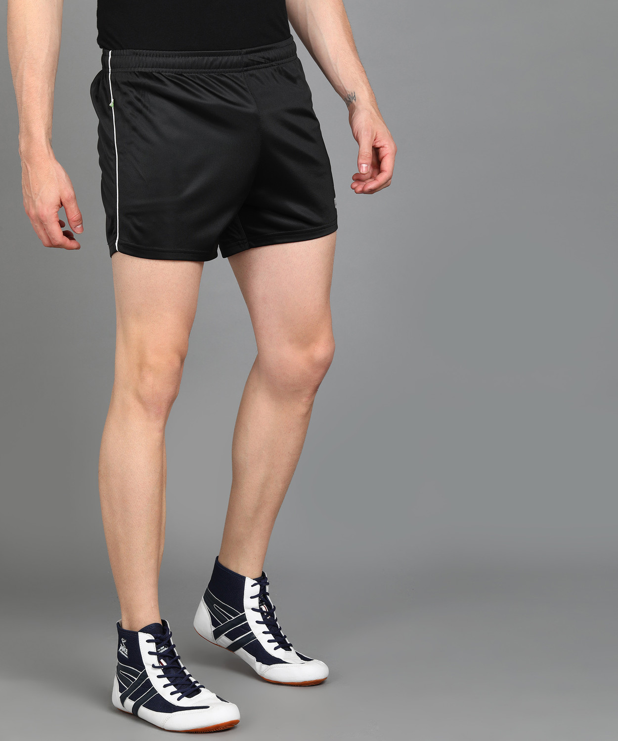 Image of Pace International Striped Men Black Sports Shorts
