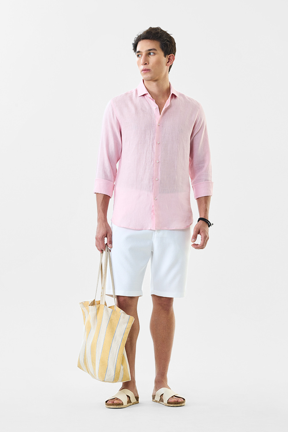 Image of Snitch Solid Men White Casual Shorts