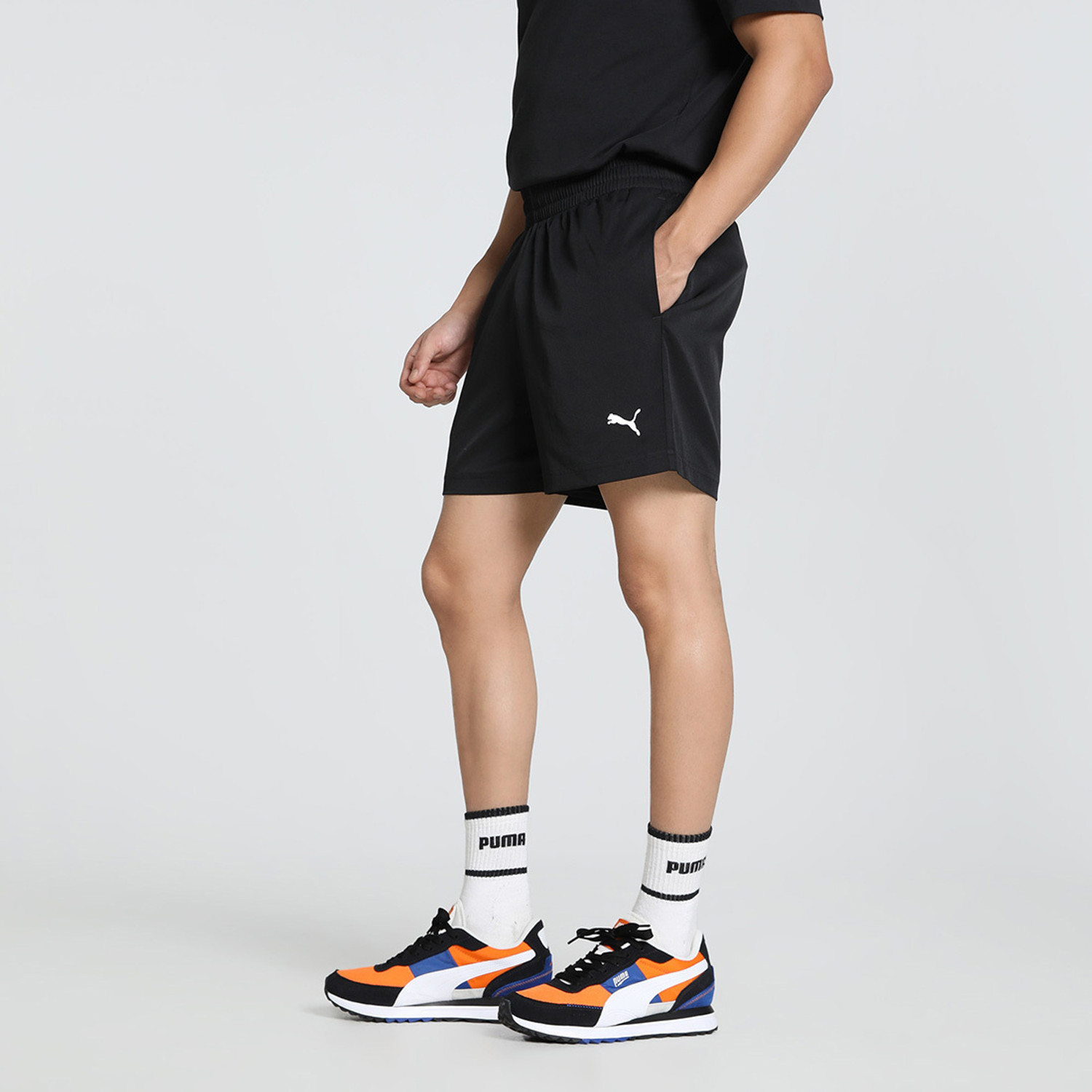 Image of PUMA Solid Men Black Casual Shorts