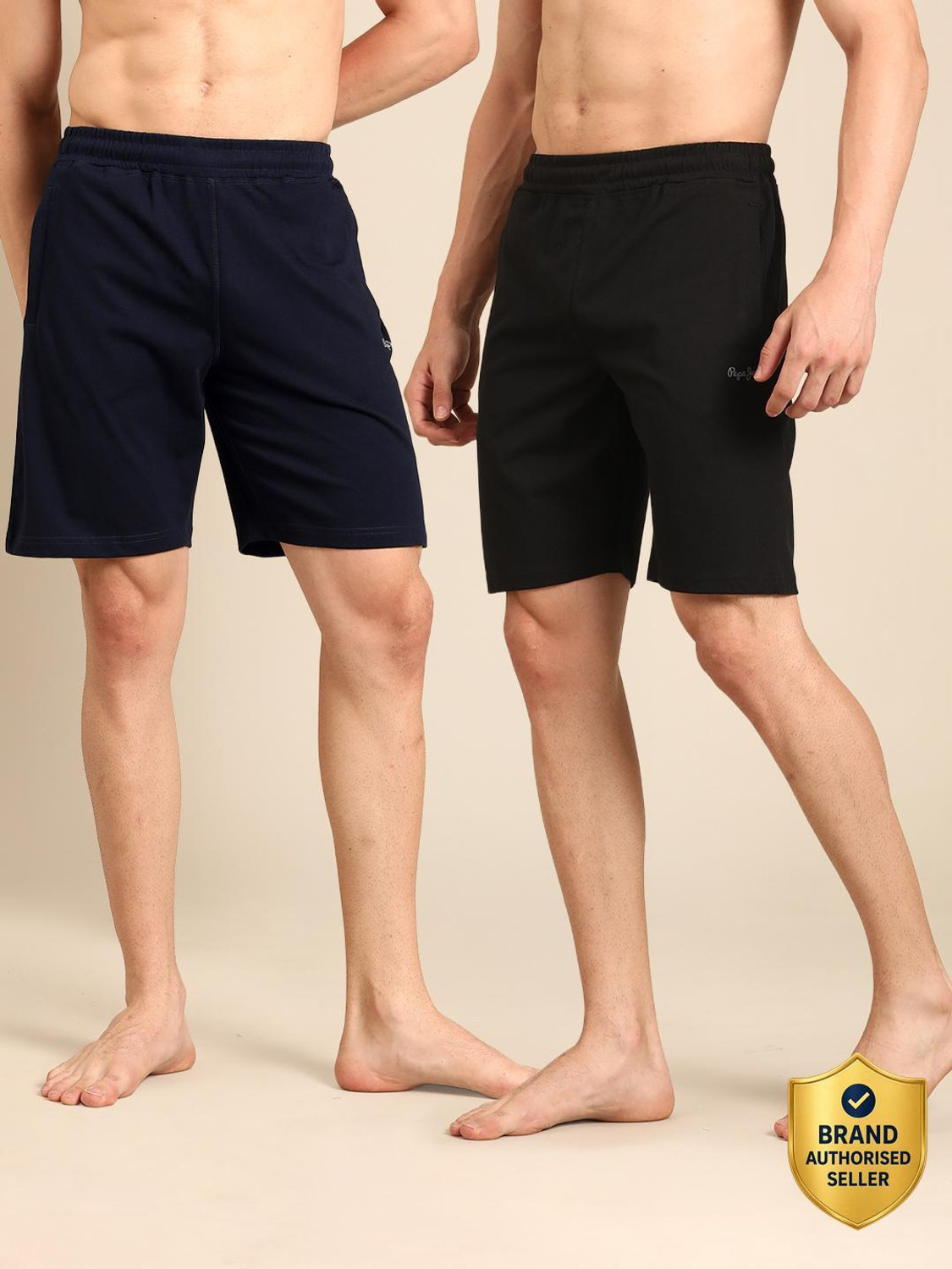 Image of Pepe Jeans Solid Men Black Sports Shorts