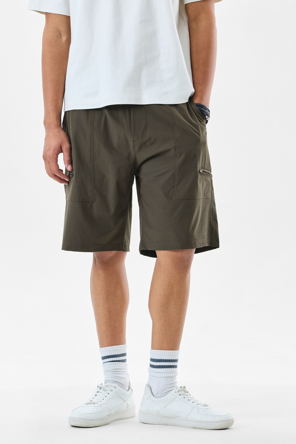 Image of Snitch Solid Men Green Casual Shorts