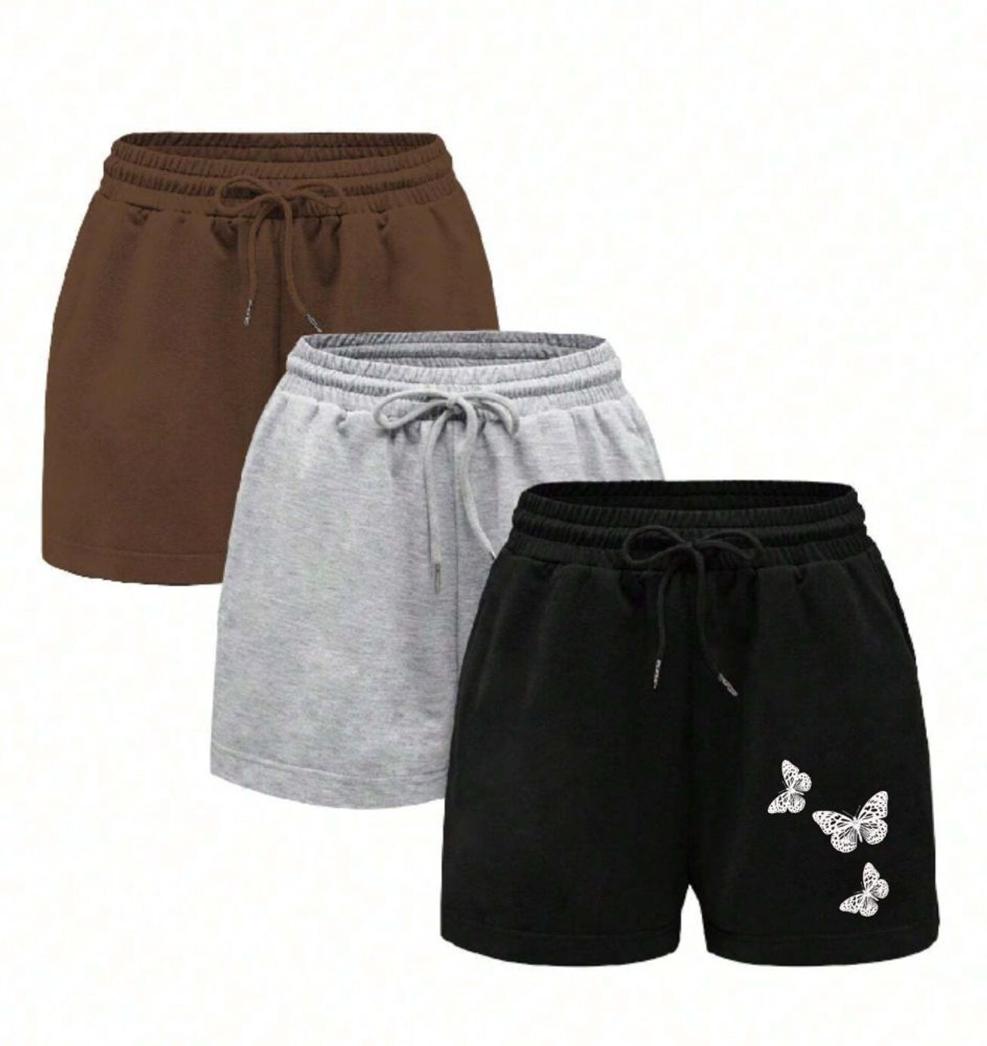 Image of watto Printed Women Black, Brown, Grey Basic Shorts