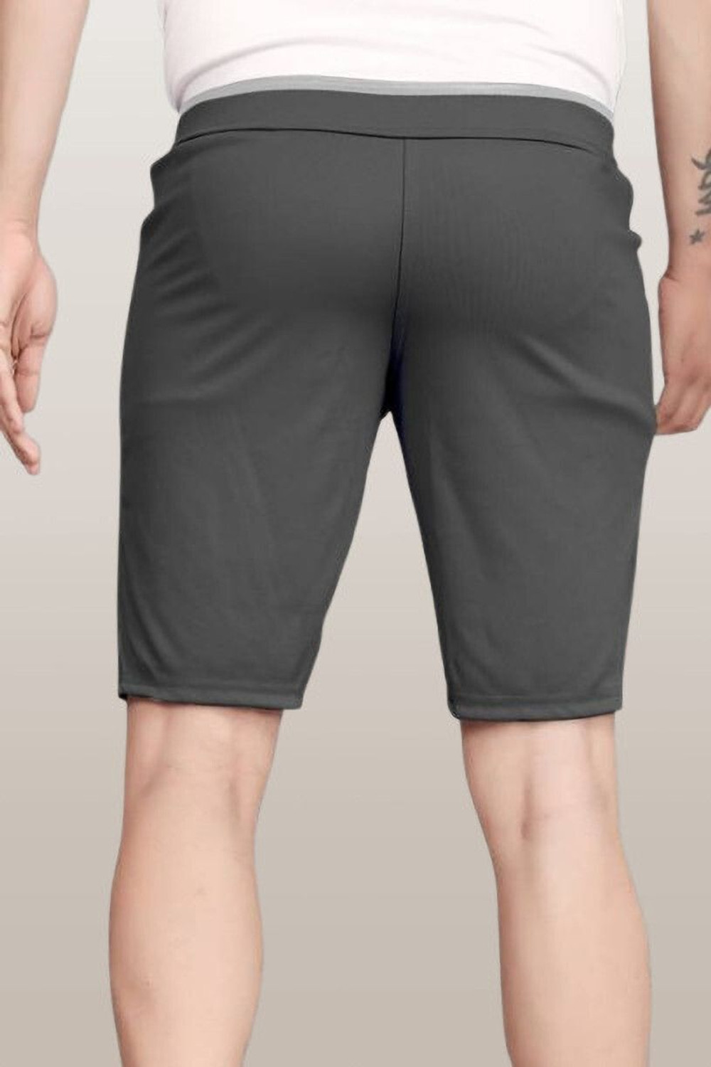 Image of MAANU Solid Men Reversible Black, Grey, Dark Grey Regular Shorts