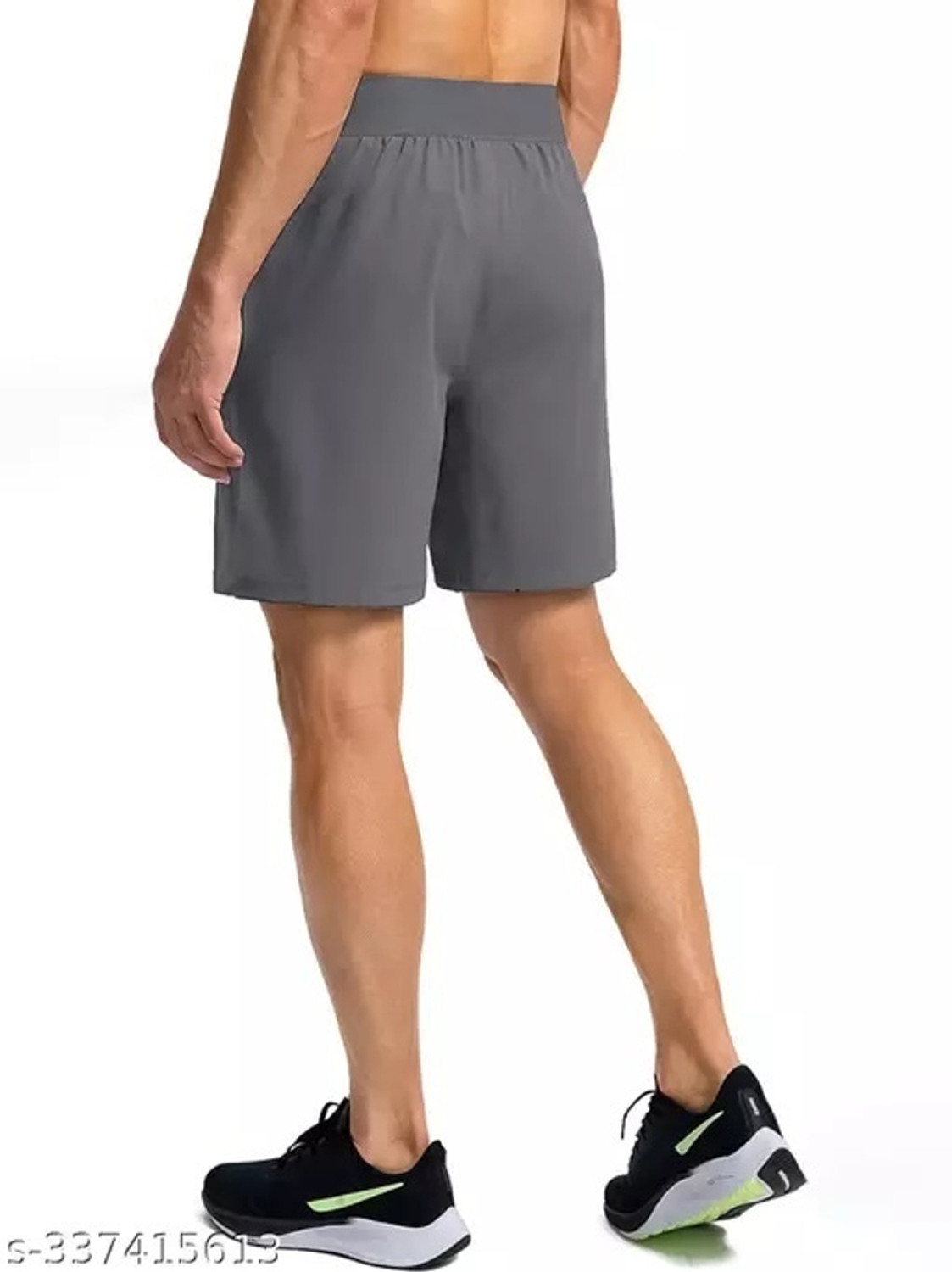 Image of Lripsome Solid Men Black, Grey Regular Shorts