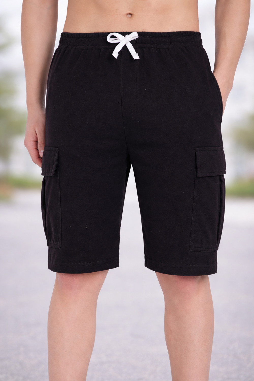 Image of Go Devil Solid Men Black Boxer Shorts