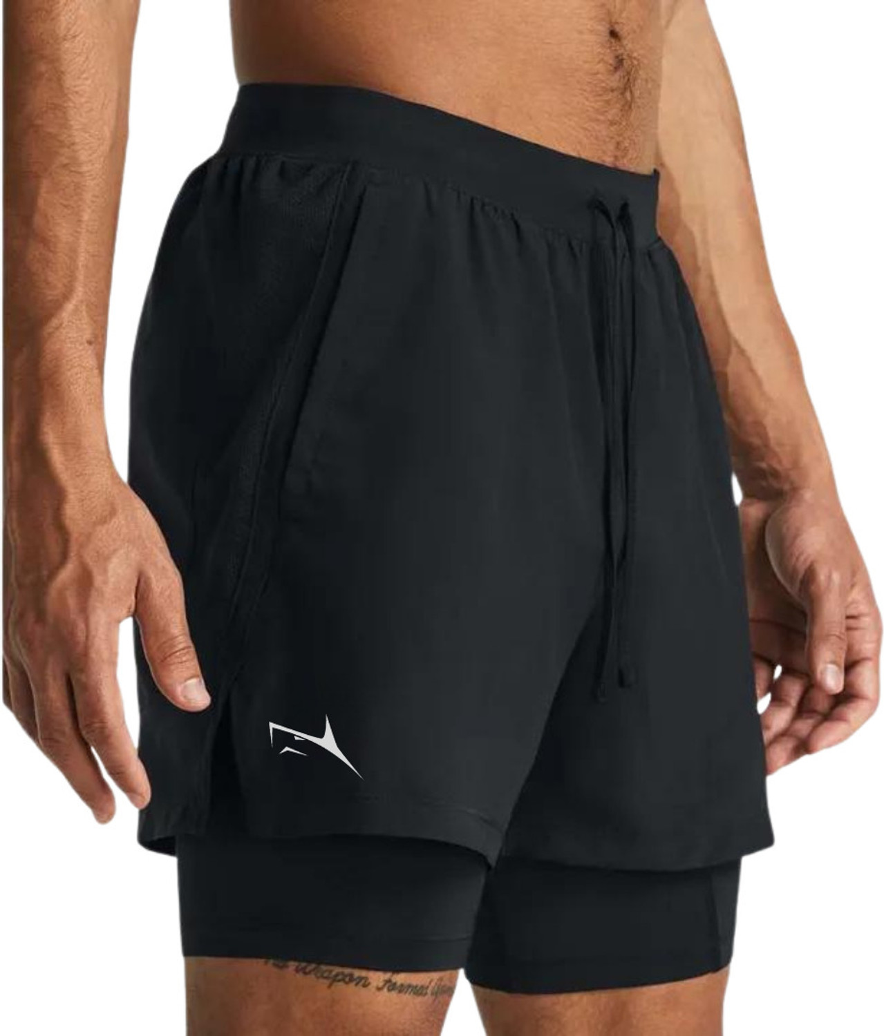 Image of Prosharx Solid Men Black Sports Shorts