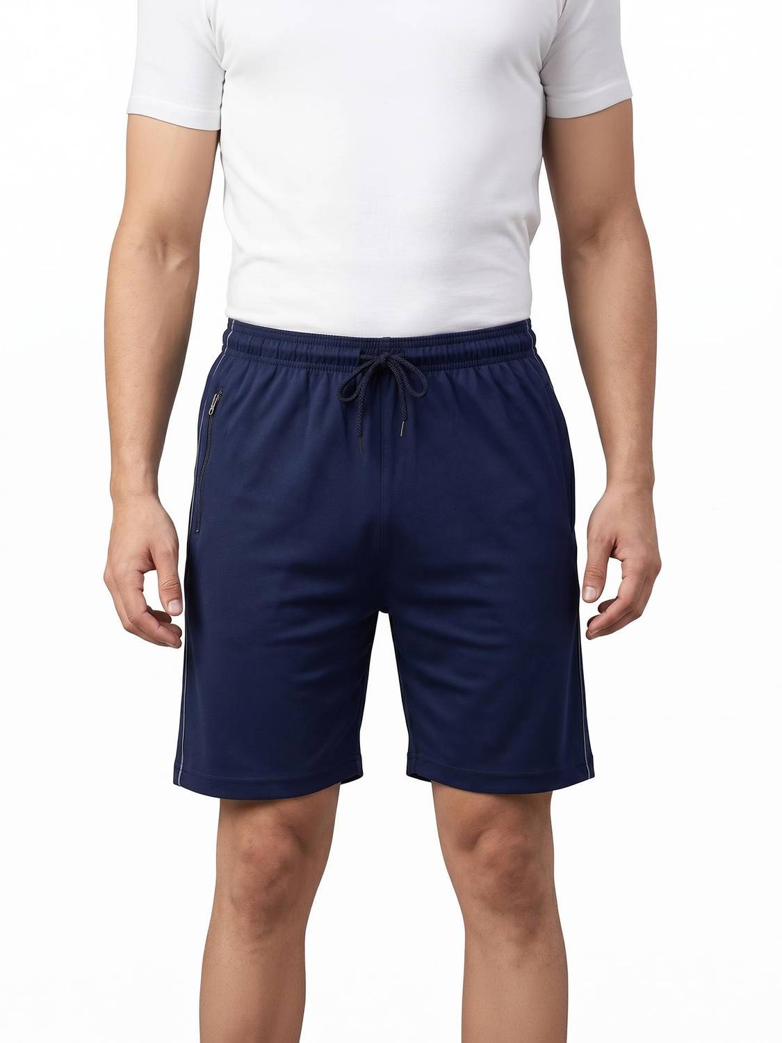 0-DEGREE Solid Men Blue Basic Shorts