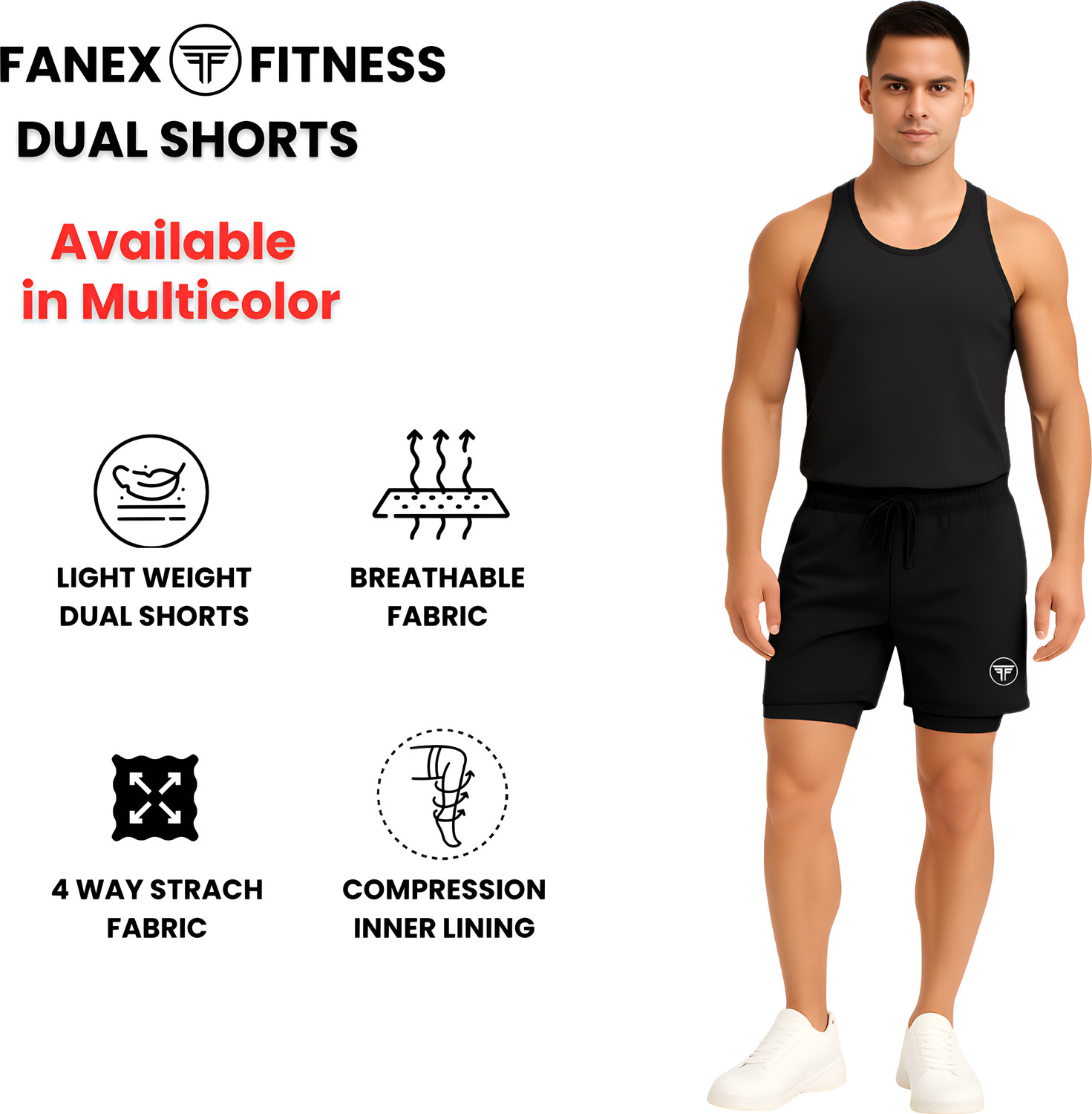 Image of FANEX FITNESS Solid Men Maroon Gym Shorts, Running Shorts, Sports Shorts, Compression Shorts