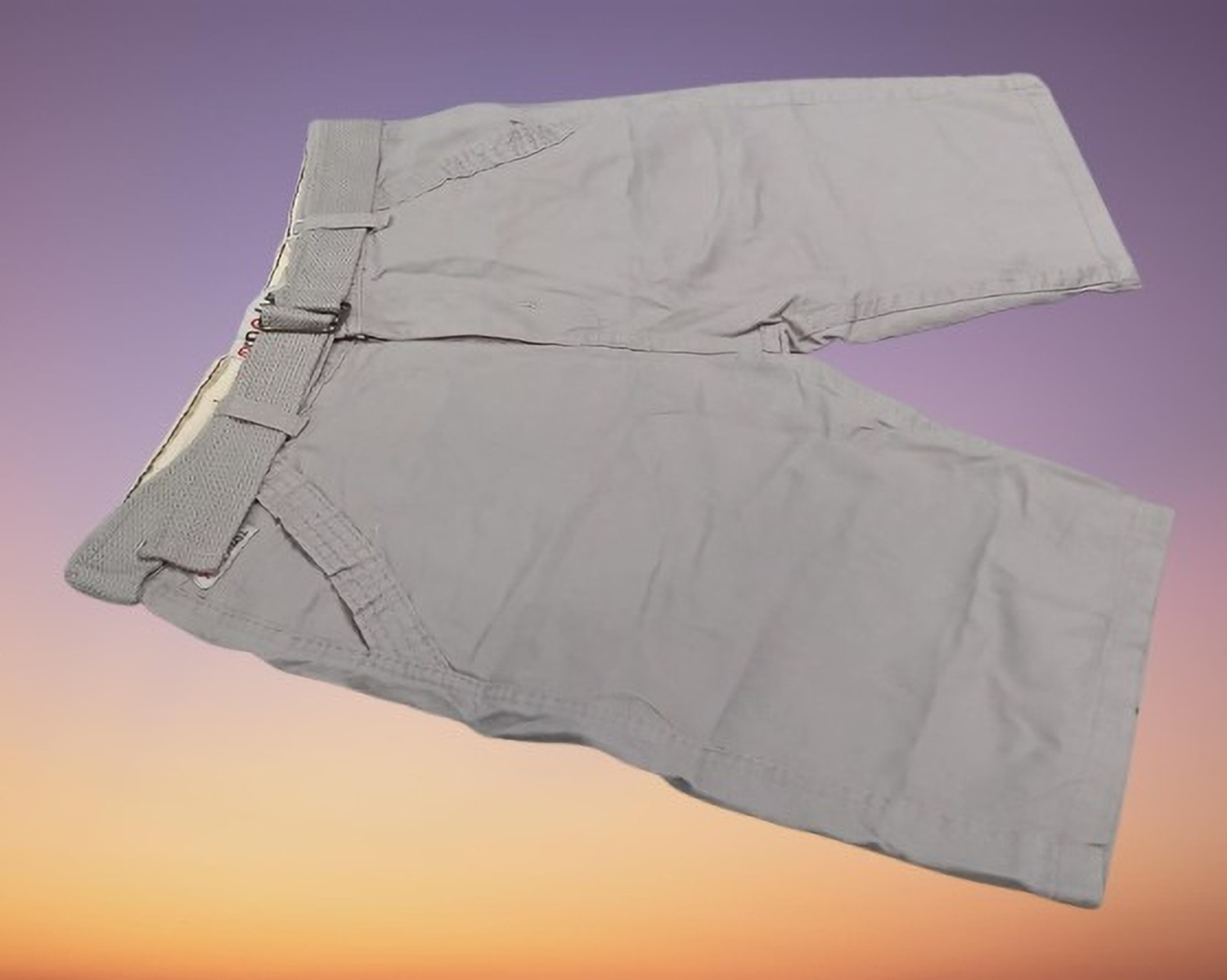Image of RCS Solid Men Grey Chino Shorts