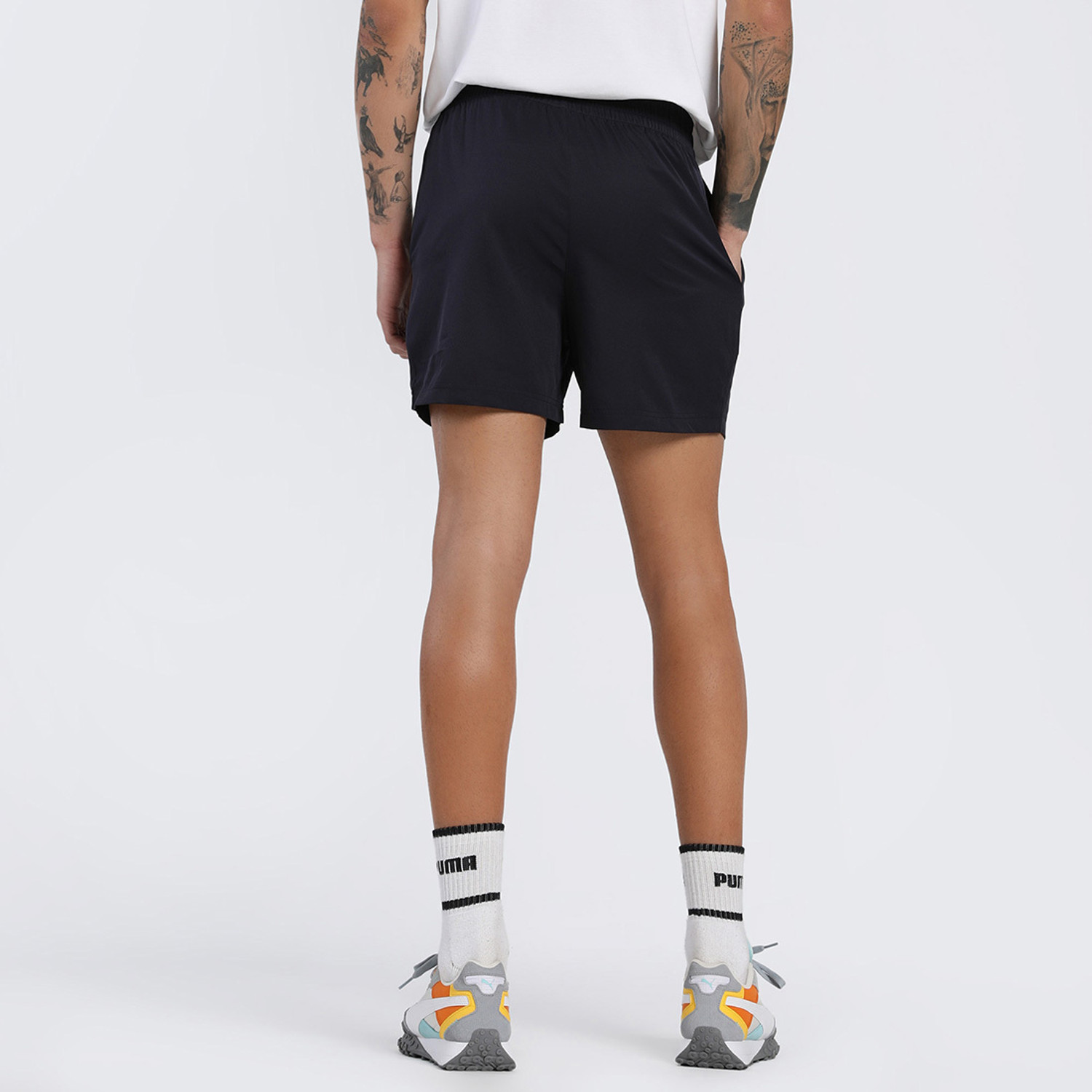 Image of PUMA Solid Men Blue Casual Shorts
