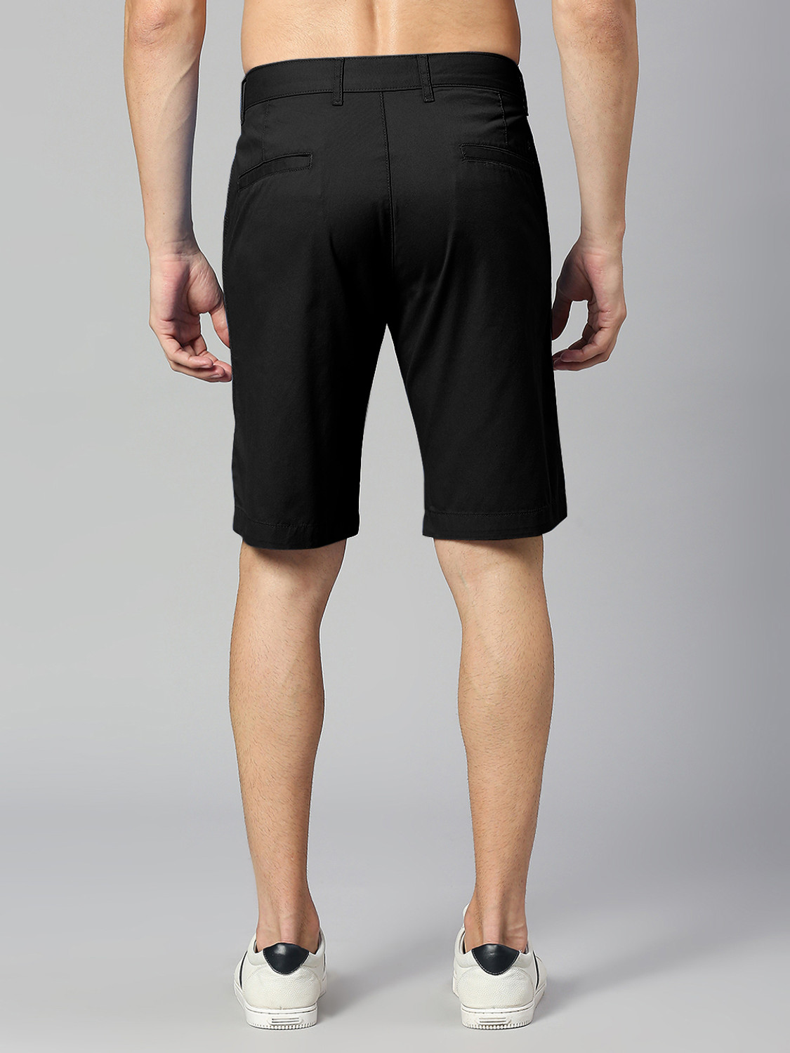 Image of Thomas Scott Solid Men Black Chino Shorts
