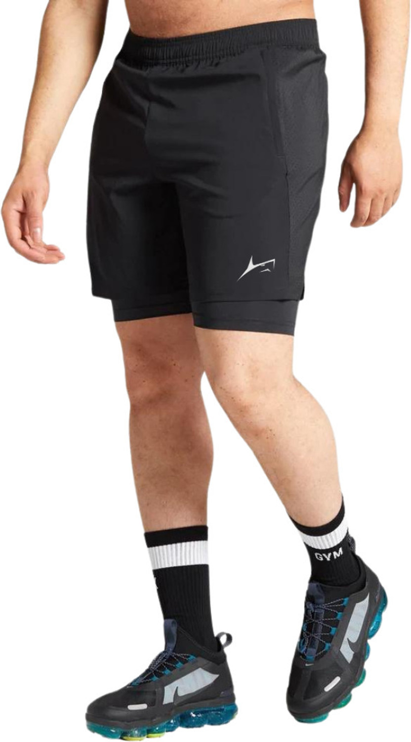 Image of Prosharx Solid Men Black Sports Shorts