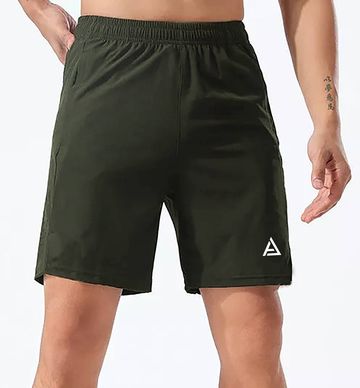 AVOLT Solid, Printed Men Green Regular Shorts