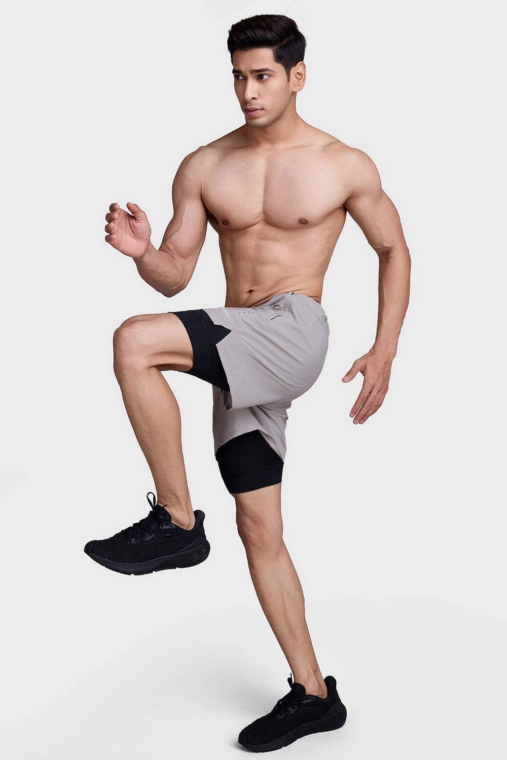 FuaarK Men Beige, Black Running Shorts - Image 5