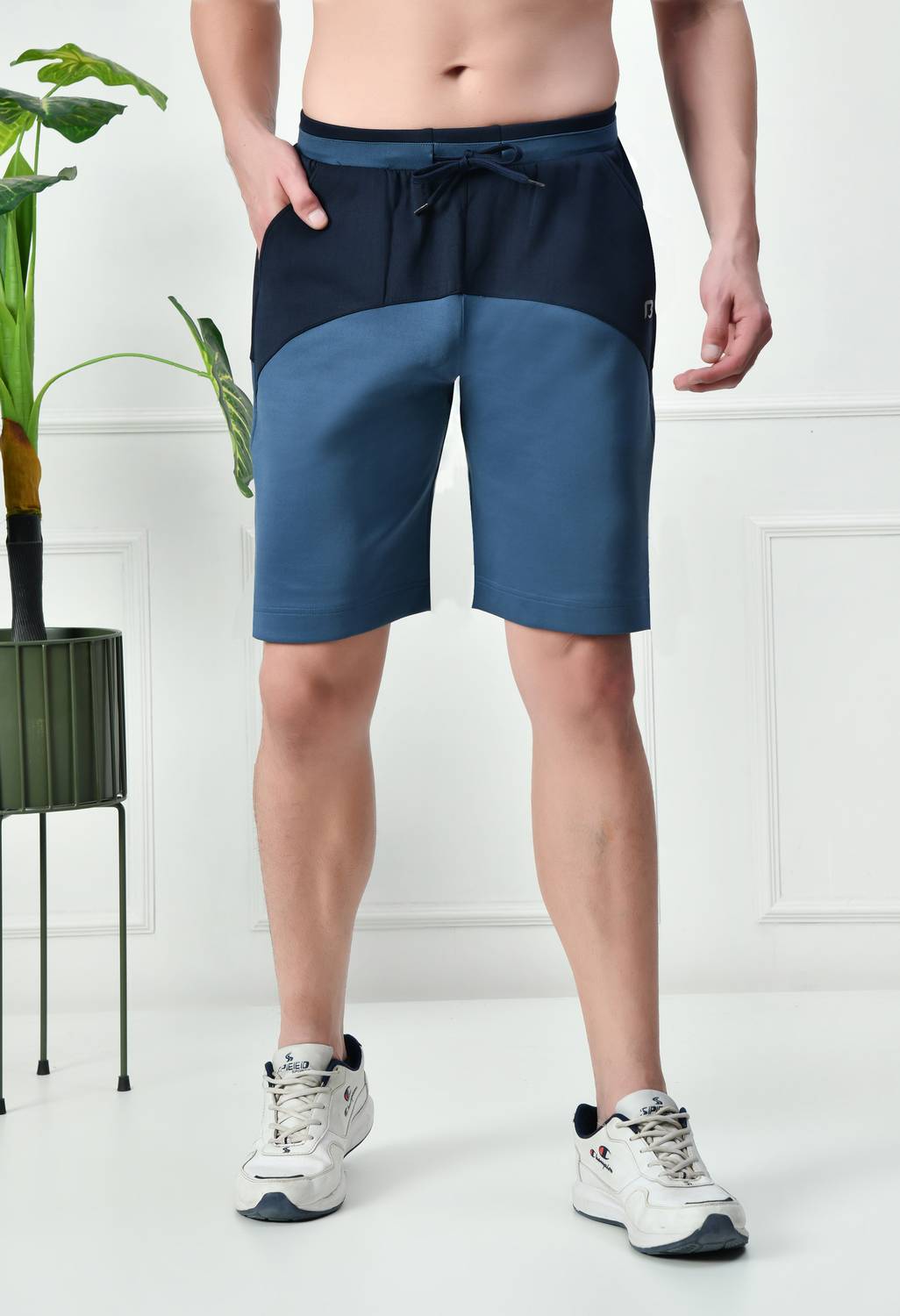 BILDOS Solid Men Blue Regular Shorts