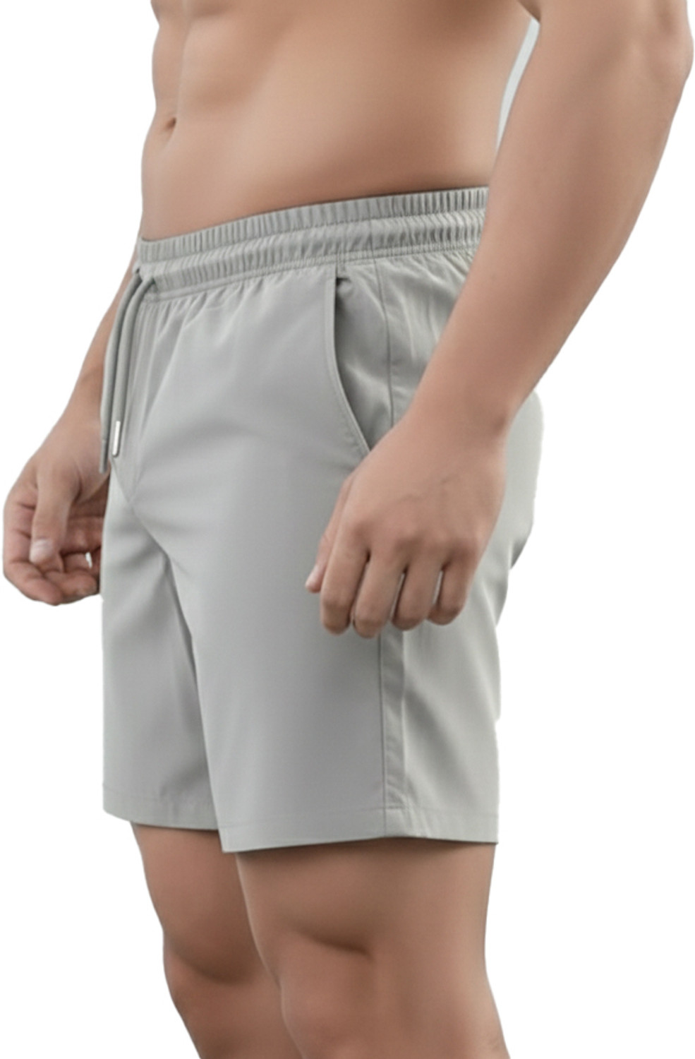 Image of Absolute Defense Solid Men Dark Blue, Dark Grey Gym Shorts, Sports Shorts