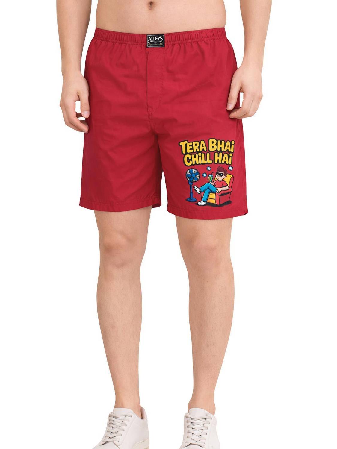 AVVOYS Graphic Print Men Maroon Boxer Shorts