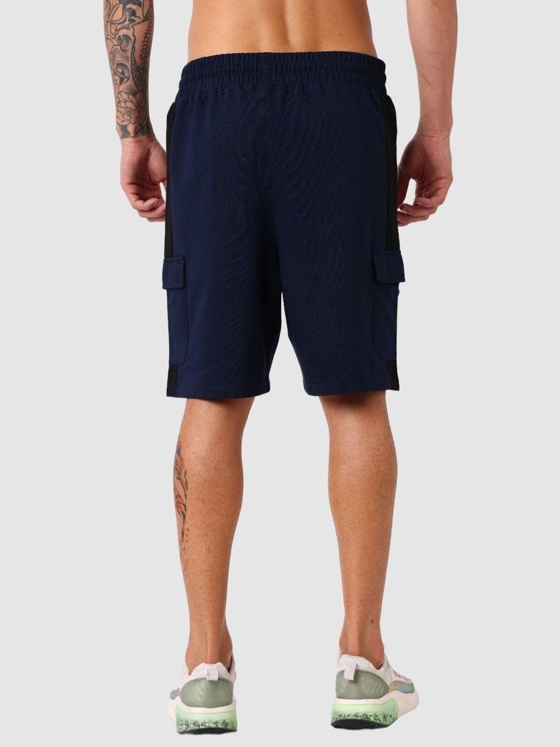 Image of The Indian Garage Co. Printed Men Blue Casual Shorts