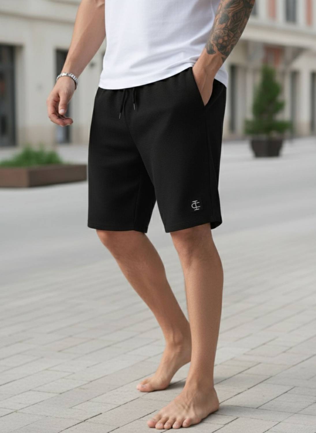 INDICLUB Solid Men Sports Shorts (Black, Maroon, White) Pack of 3 - Image 2