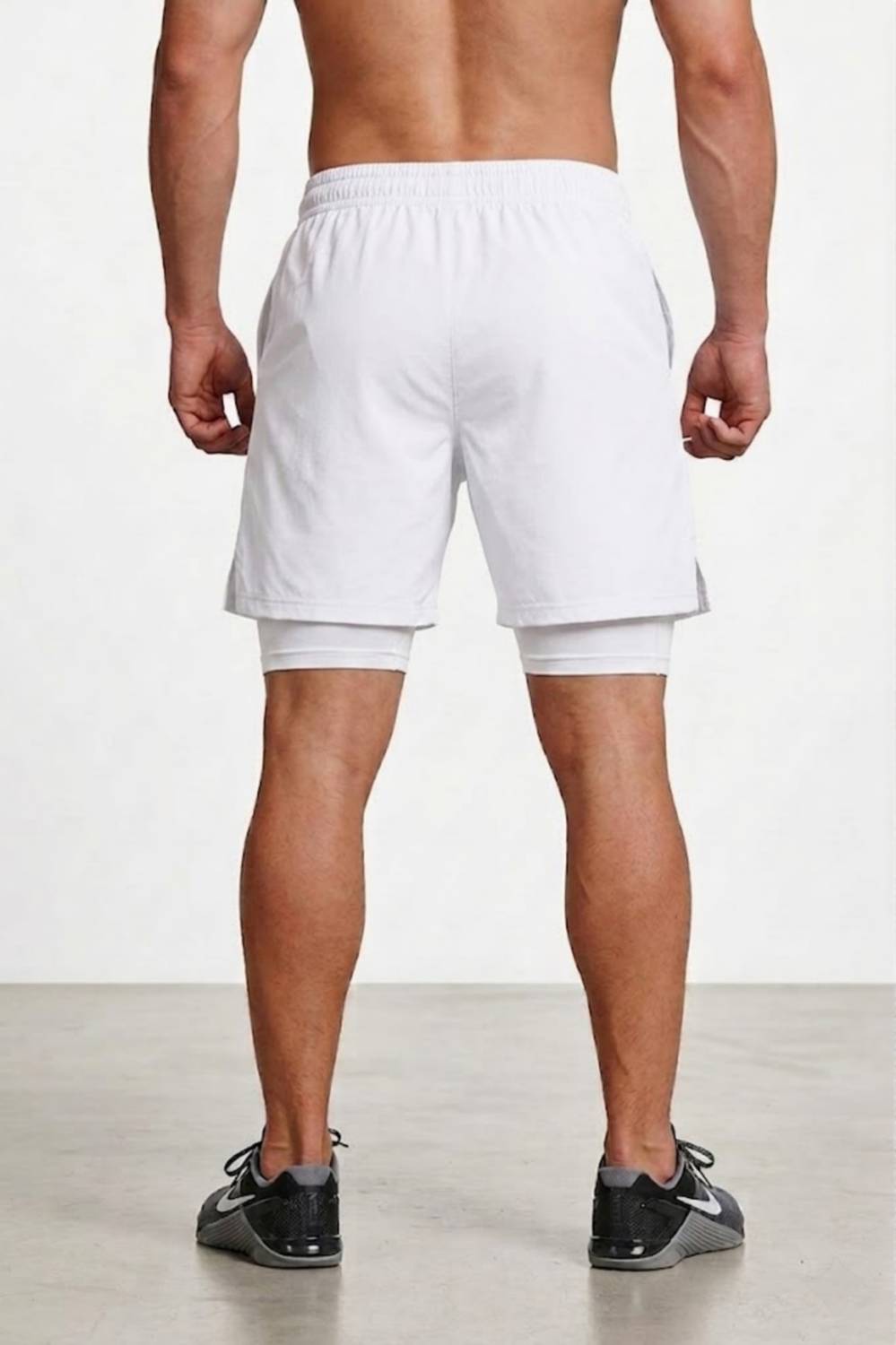 BOLDSHARK Men White Compression Shorts - Image 2