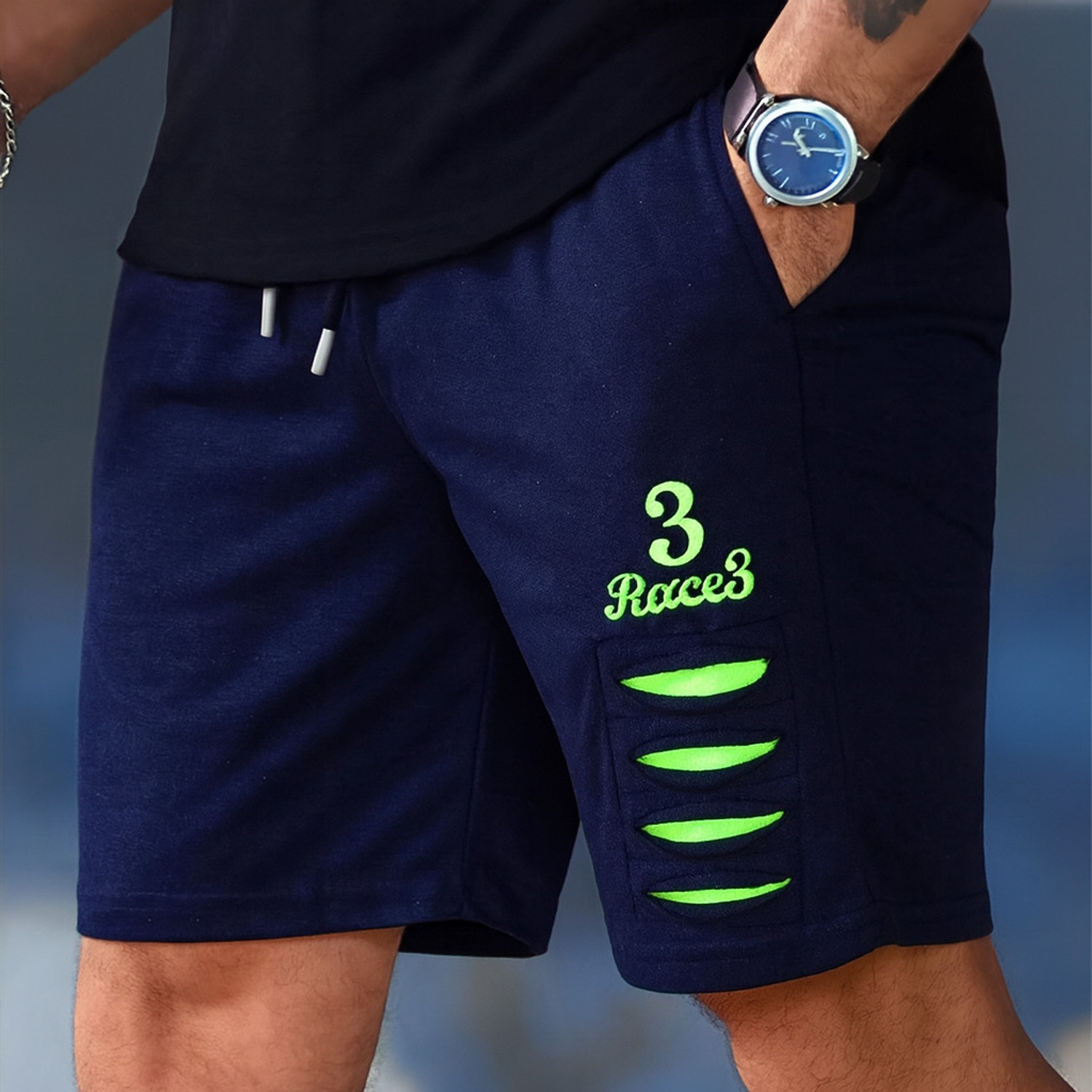 Image of CUTE TREND Self Design Men Multicolor Basic Shorts
