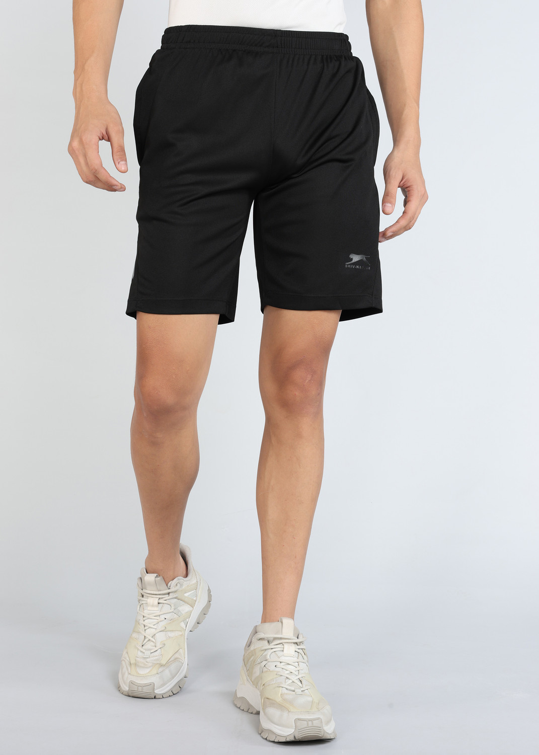 Image of Shiv Naresh Solid Men Black Sports Shorts
