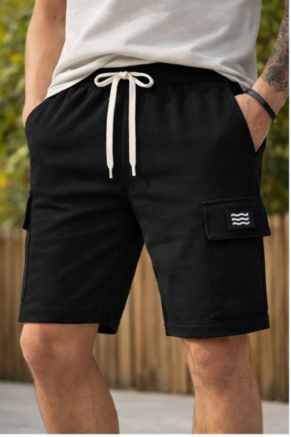 Image of FABFLEE Self Design Men Multicolor Basic Shorts