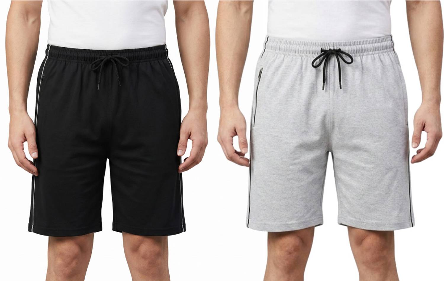0-DEGREE Solid Men Black, Grey Boxer Shorts
