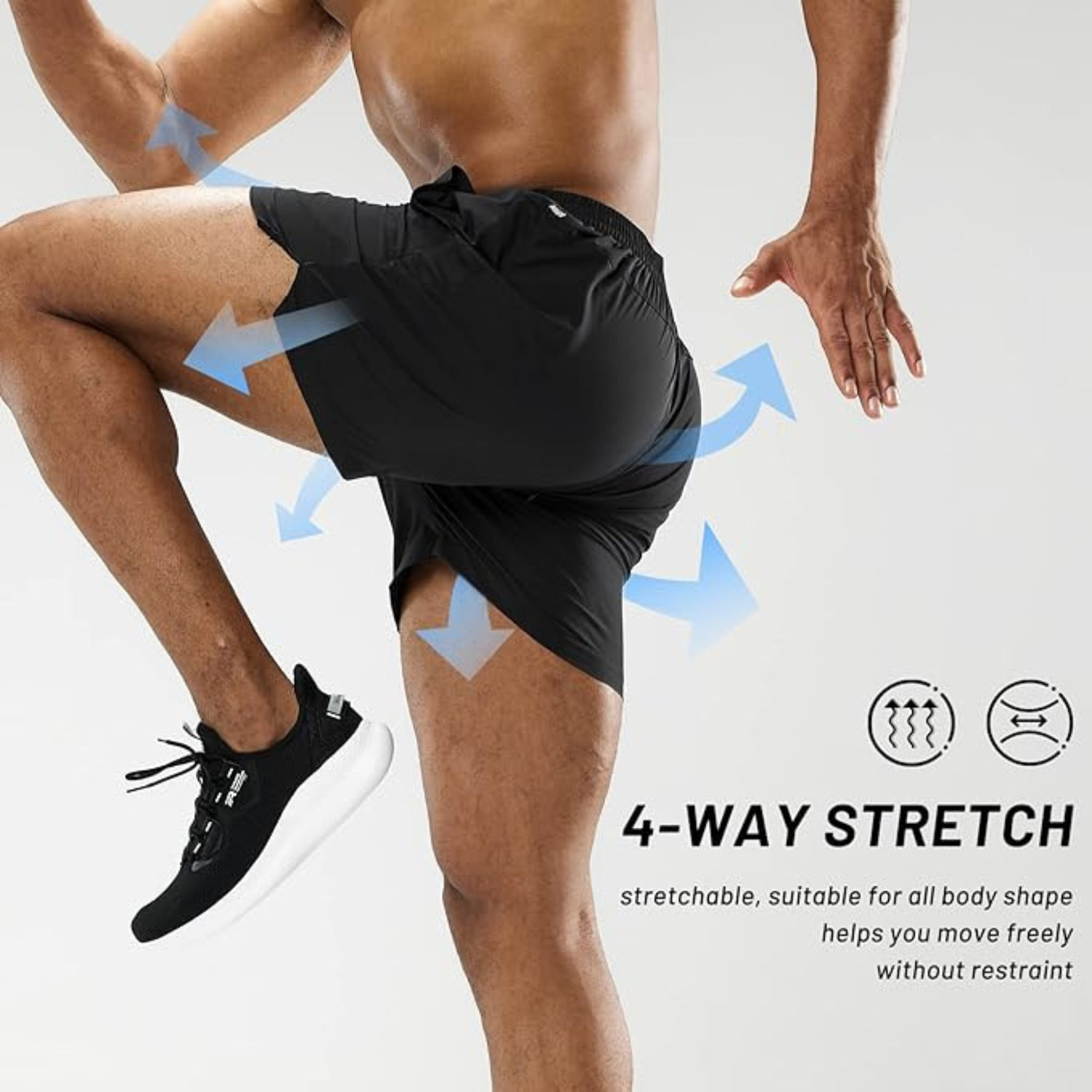 Image of jaxcion Printed Men Black, Grey Gym Shorts