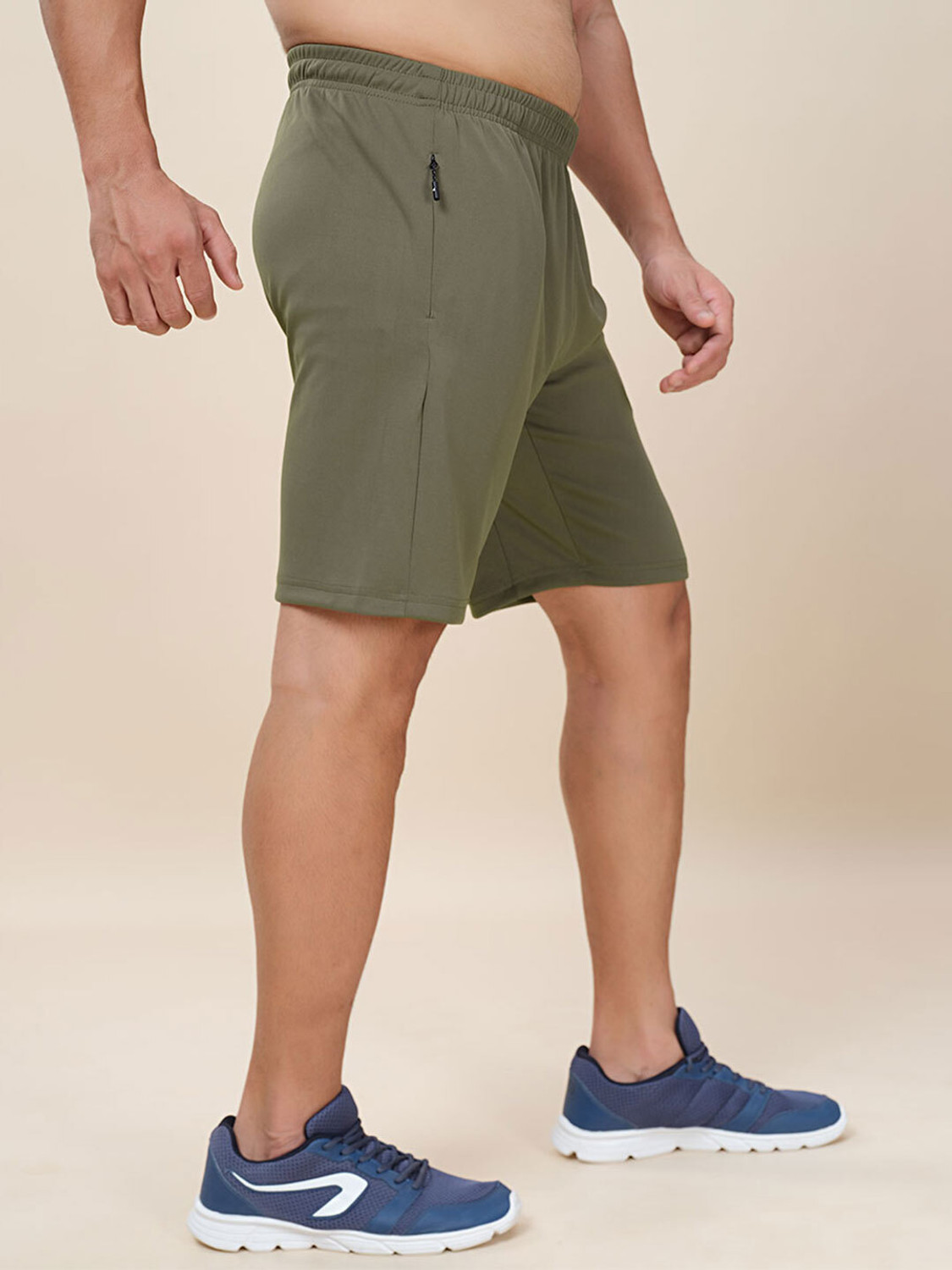 Image of TECHNOSPORT Solid Men Green Sports Shorts