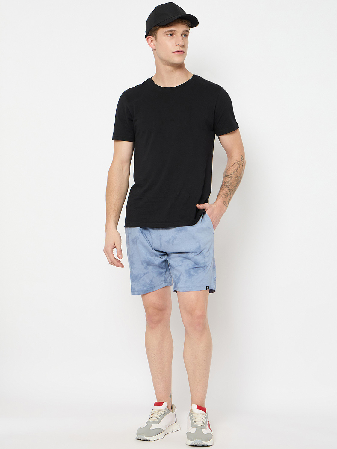 Image of DUKE Solid Men Blue Regular Shorts