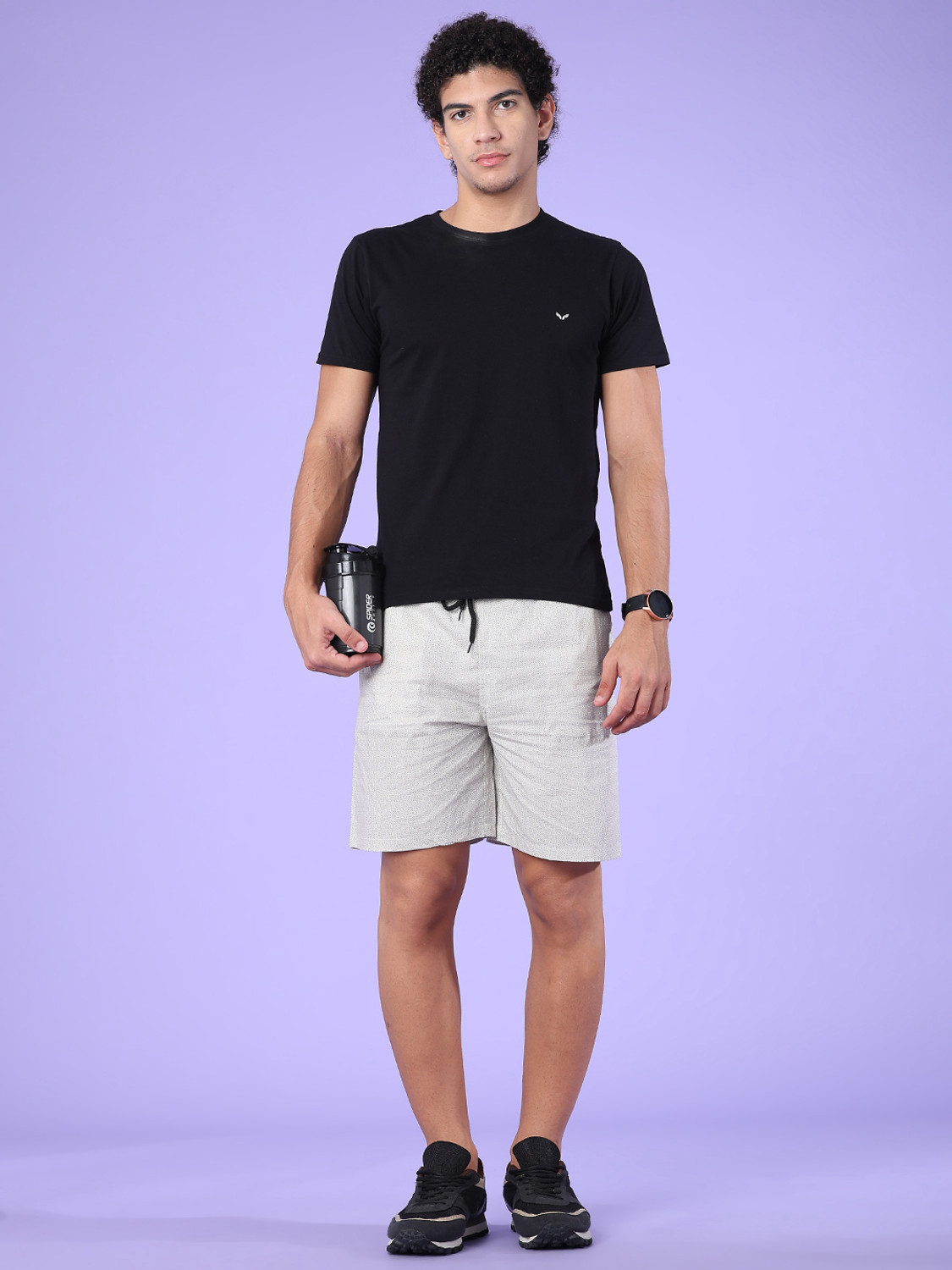 Image of V-MART Printed Men White Regular Shorts