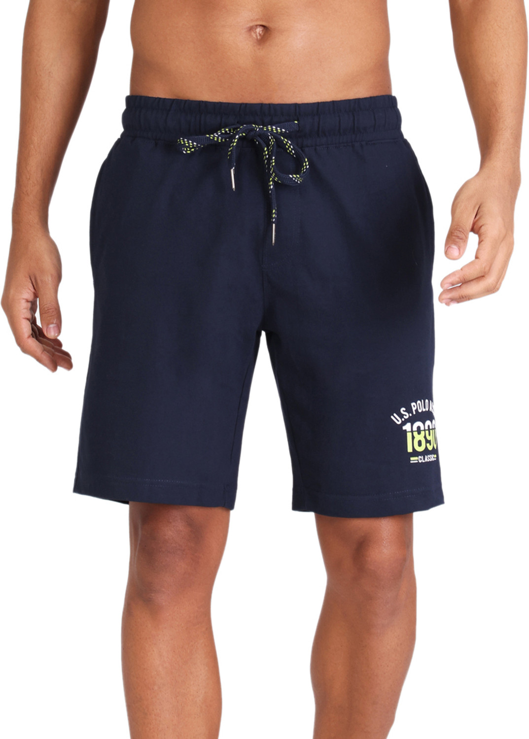 Image of U.S. POLO ASSN. Solid Men Dark Blue Basic Shorts