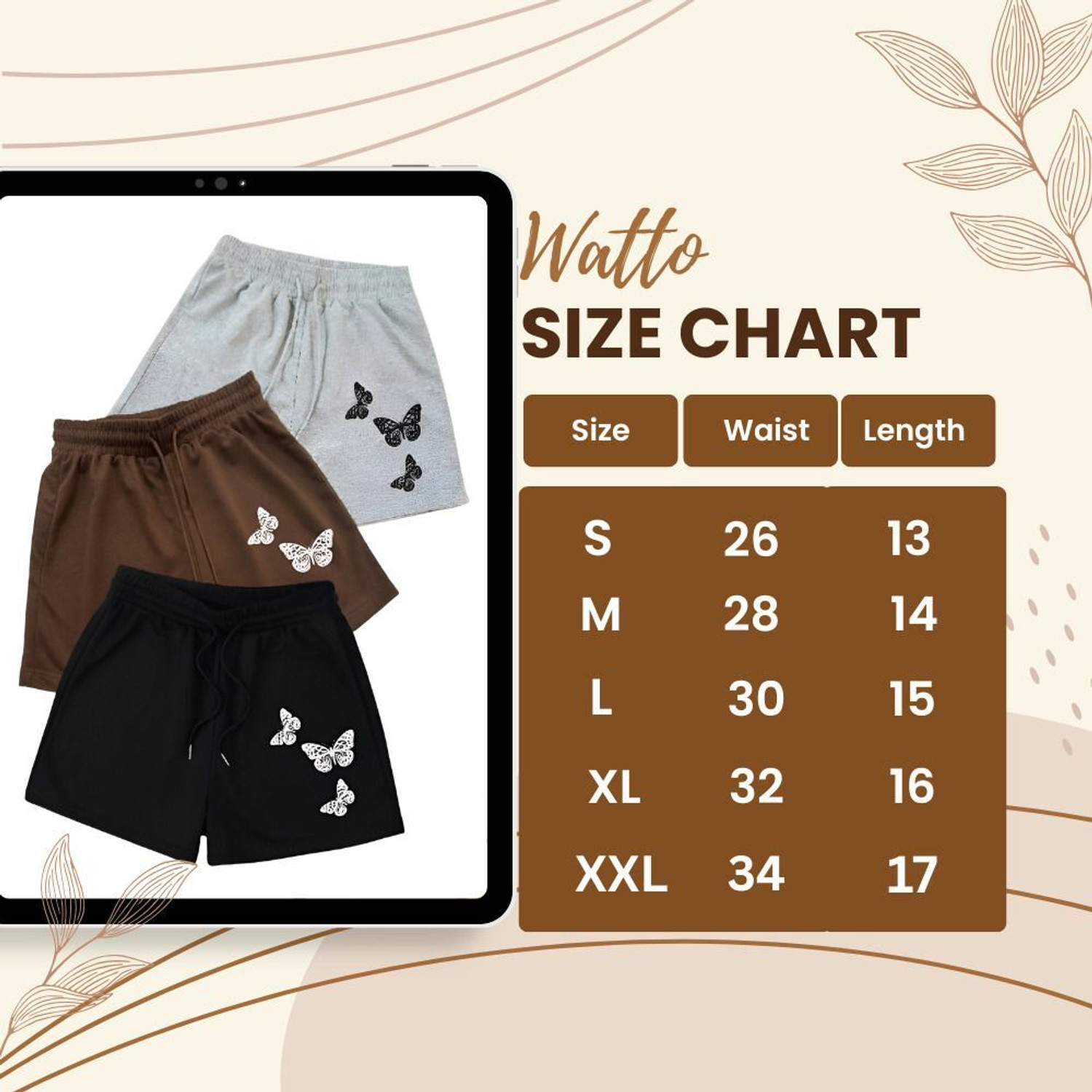 Image of watto Printed Women Black, Brown, Grey Basic Shorts