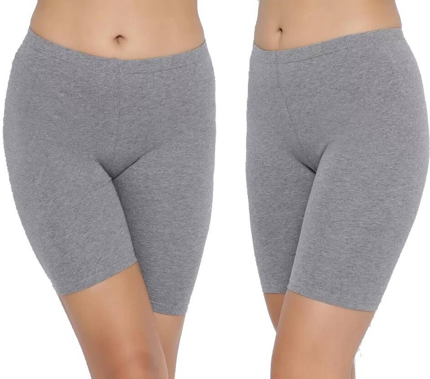 arLa APPAREL Solid Women Grey Cycling Shorts