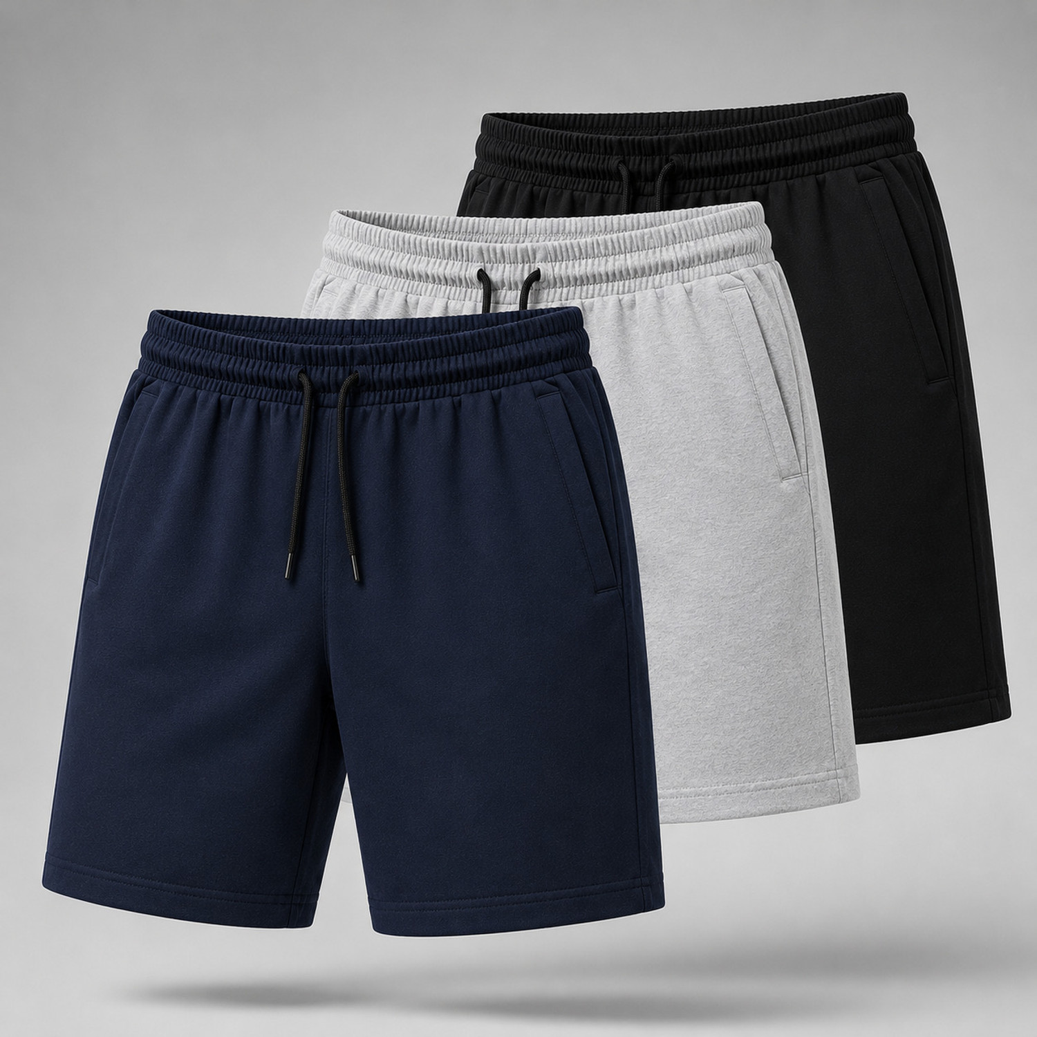 Image of TENRUN Solid Men Multicolor Basic Shorts