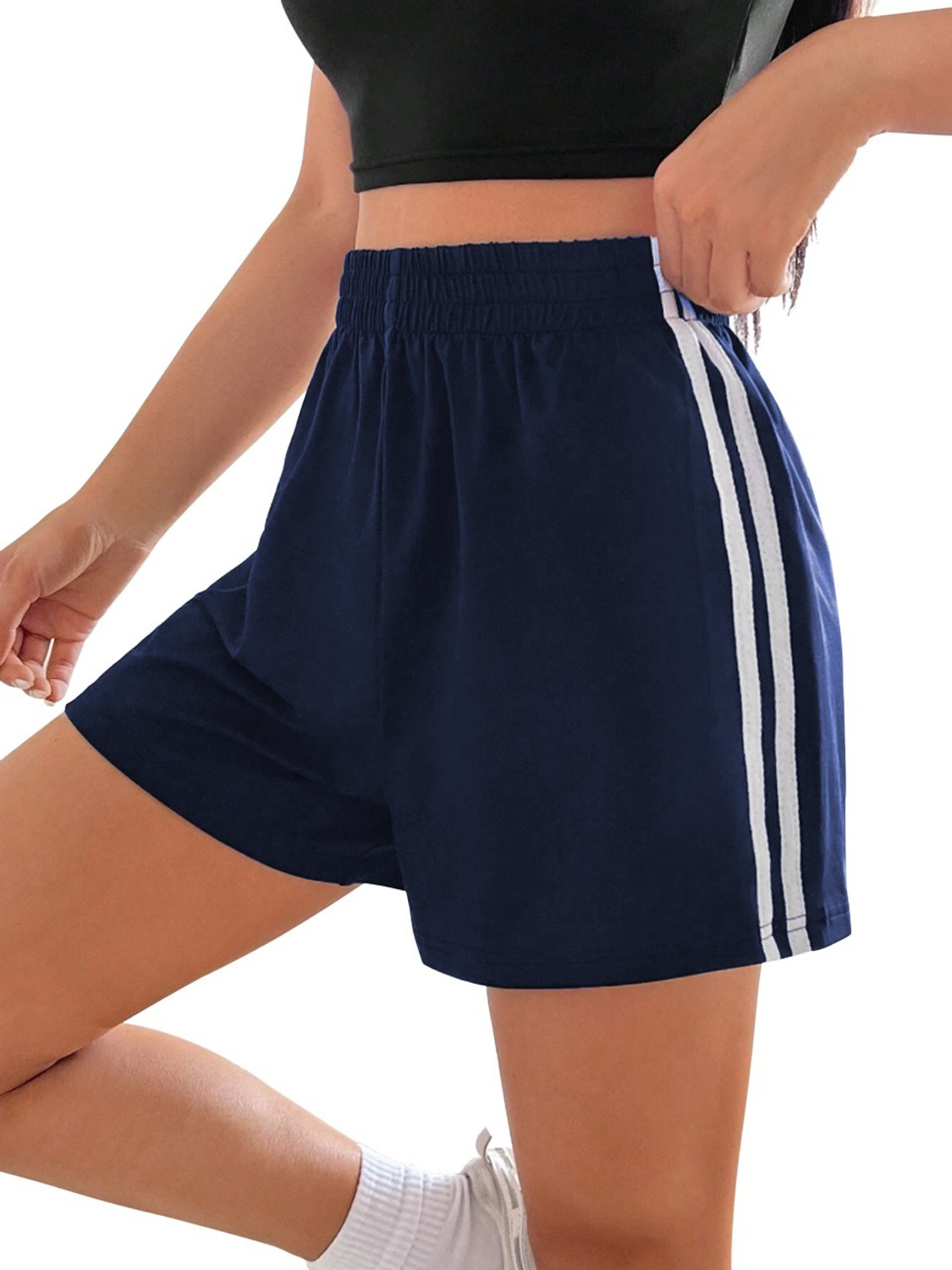 Image of RIZIM Striped Women Multicolor Basic Shorts